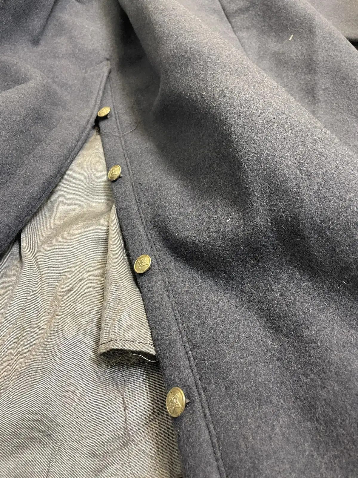 Other Vintage Military Greatcoat Wool Long Trench Gray Coat L Size US L / EU 52-54 / 3 - 8 Thumbnail