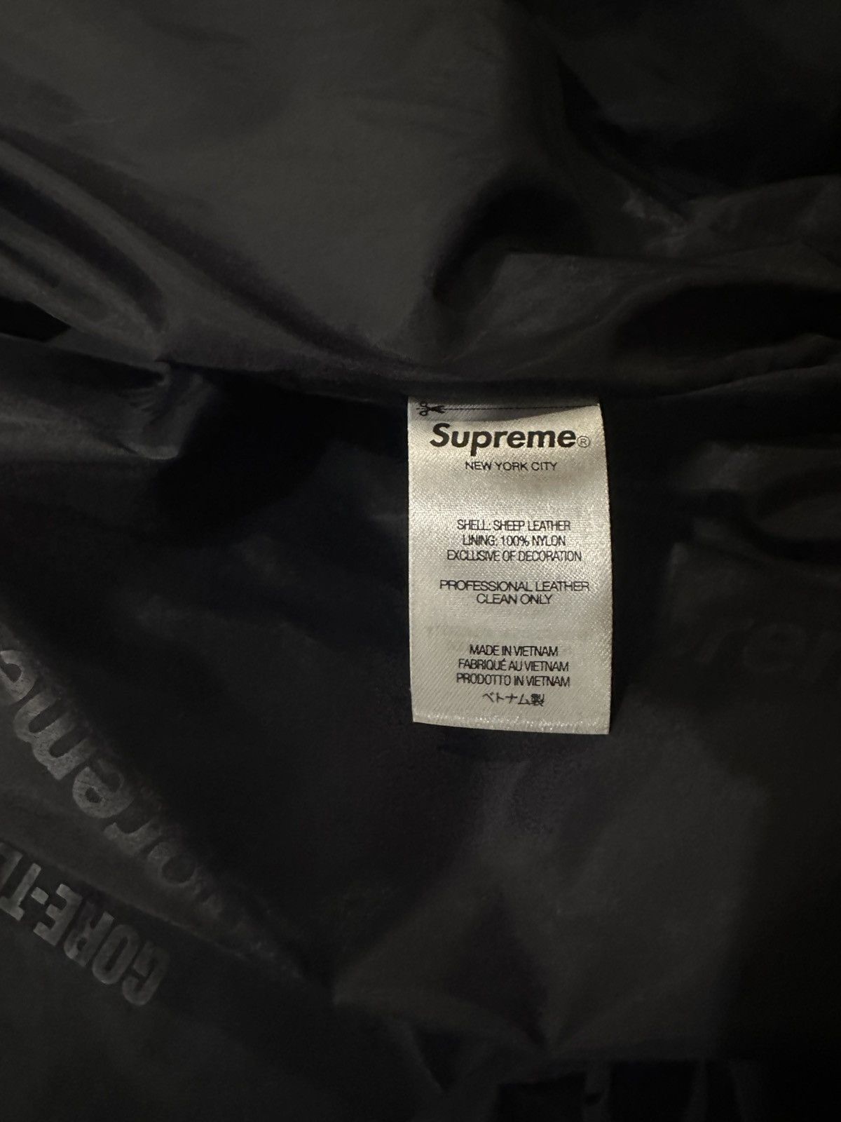 Goretex × Supreme Supreme Gore-Tex Leather Jacket Black Size US L / EU 52-54 / 3 - 10 Thumbnail