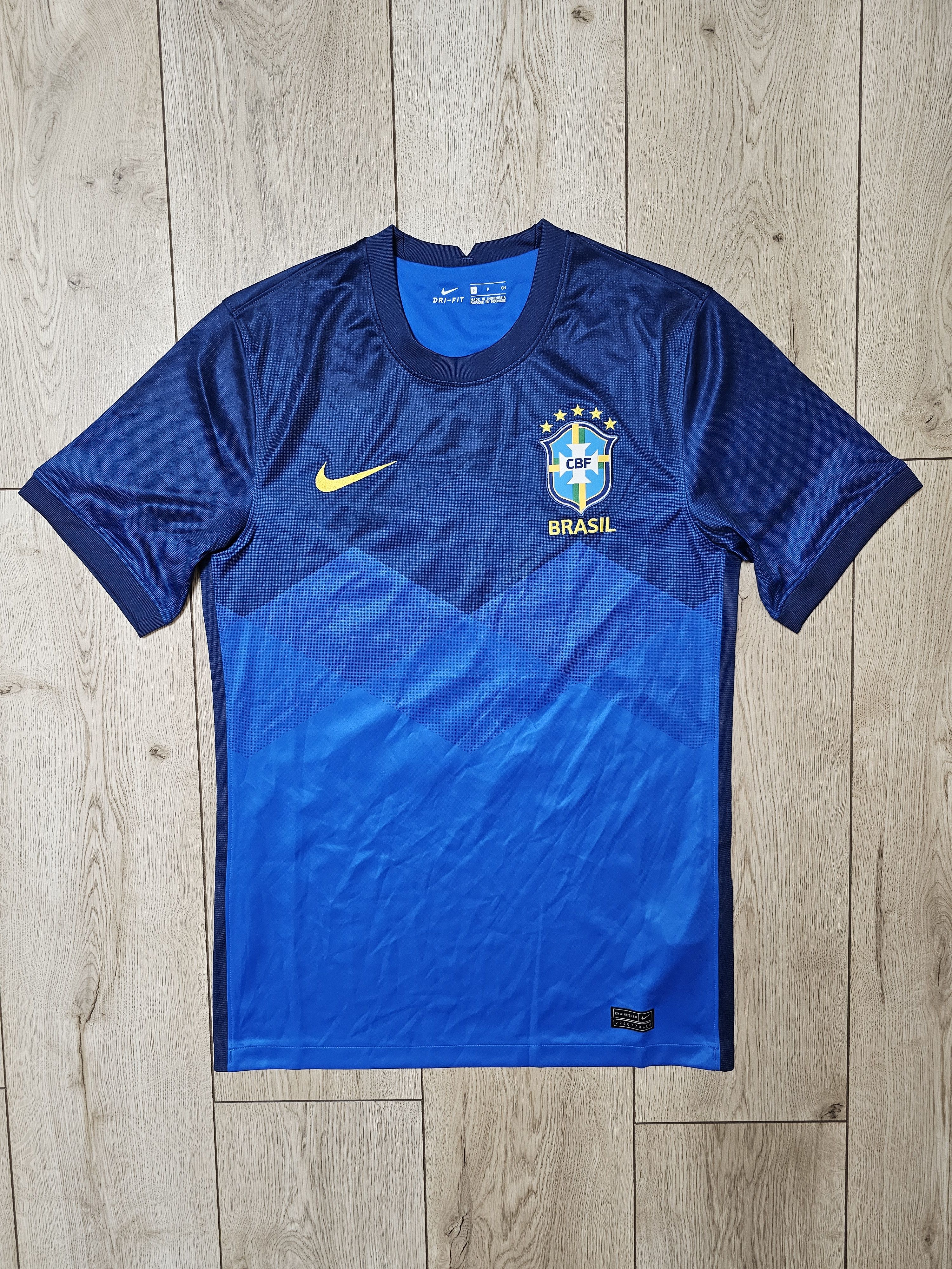 Nike BRAZIL 2021 2022 NEYMAR AWAY FOOTBALL SHIRT SOCCER JERSEY Size US S / EU 44-46 / 1 - 2 Thumbnail