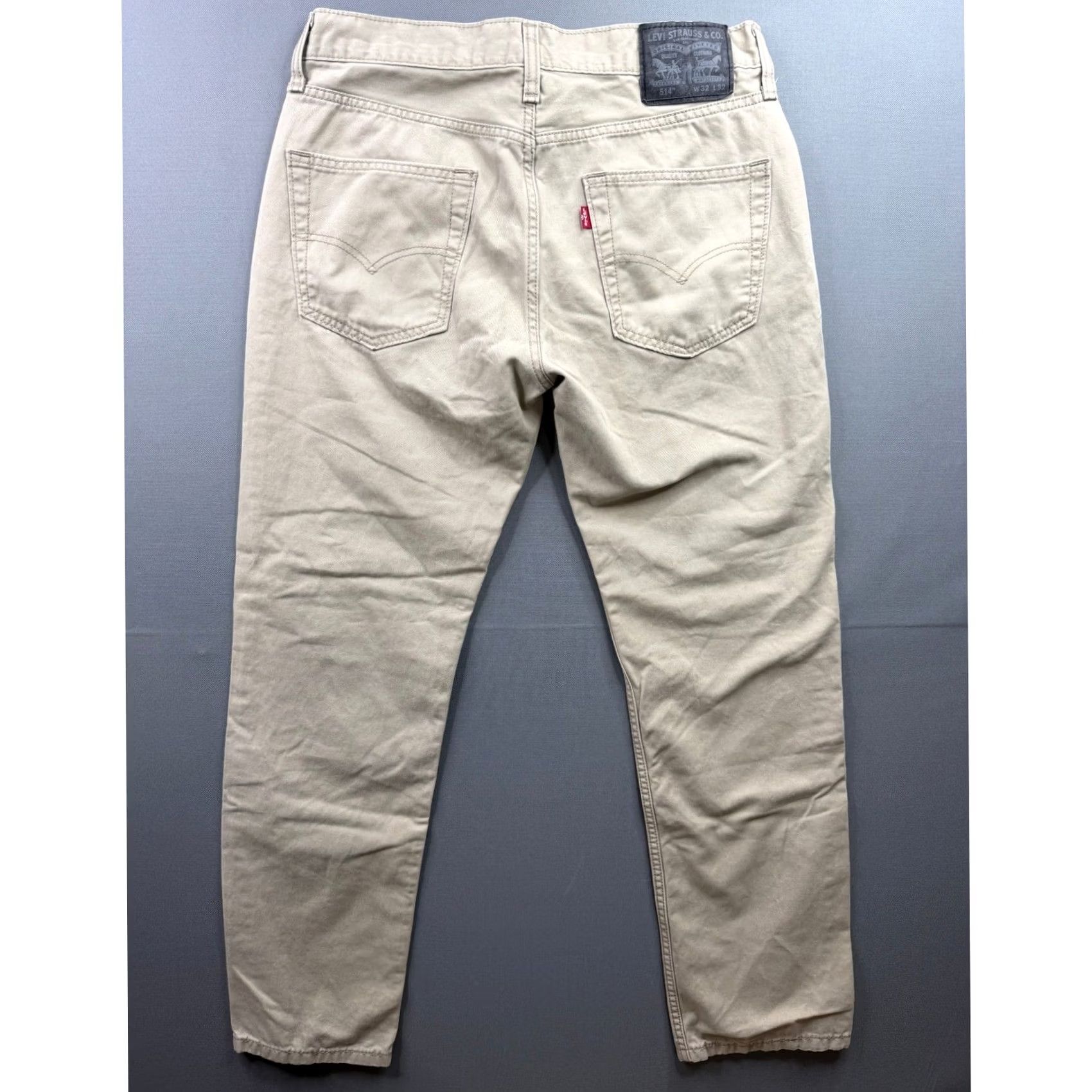 Levi's Levi's 514 Straight Fit Pants Mens Tan Khaki Cotton Twill 32x30 Size US 32 / EU 48 - 2 Thumbnail
