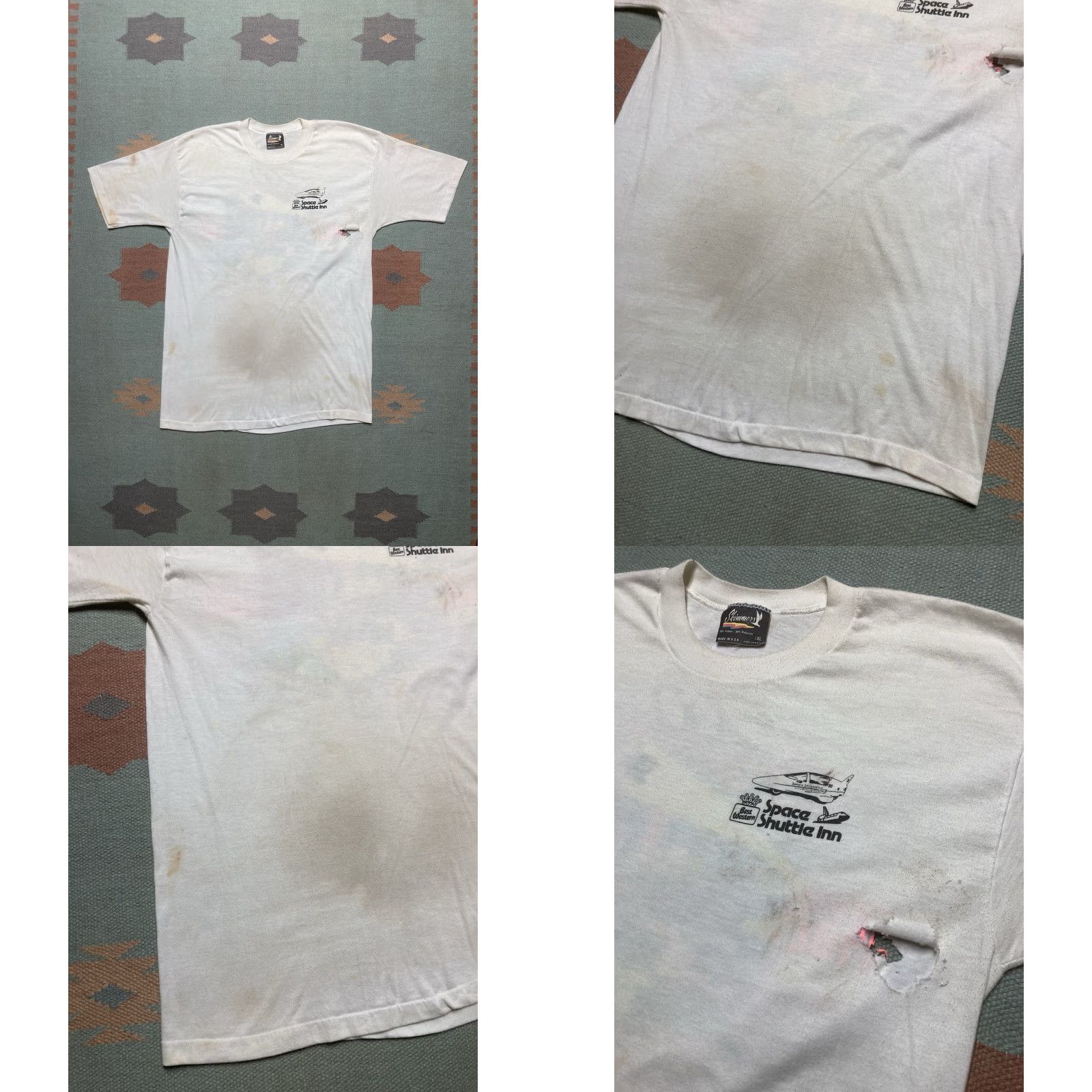 Vintage VINTAGE 90s T SHIRT SPACE SHUTTLE INN BEST WESTERN DISTRESSED THRASHED SOFT Large Mens White Space Shuttle Western T-Shirt XXL Fits Like Large Size US L / EU 52-54 / 3 - 8 Thumbnail