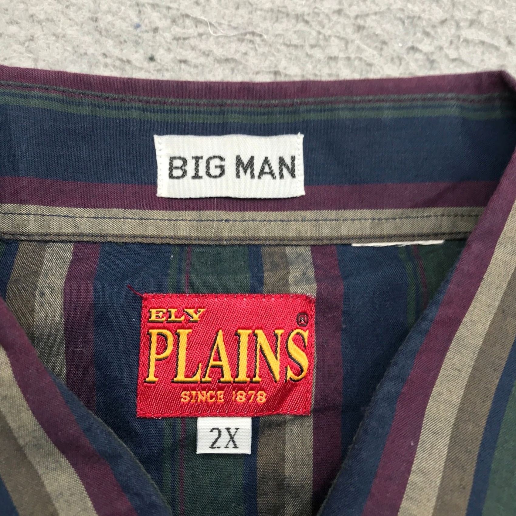 Vintage VINTAGE Ely Plains Big Man Button Up Shirt Men 2X Pearl Snap Striped Green Navy Size US XXL / EU 58 / 5 - 5 Thumbnail
