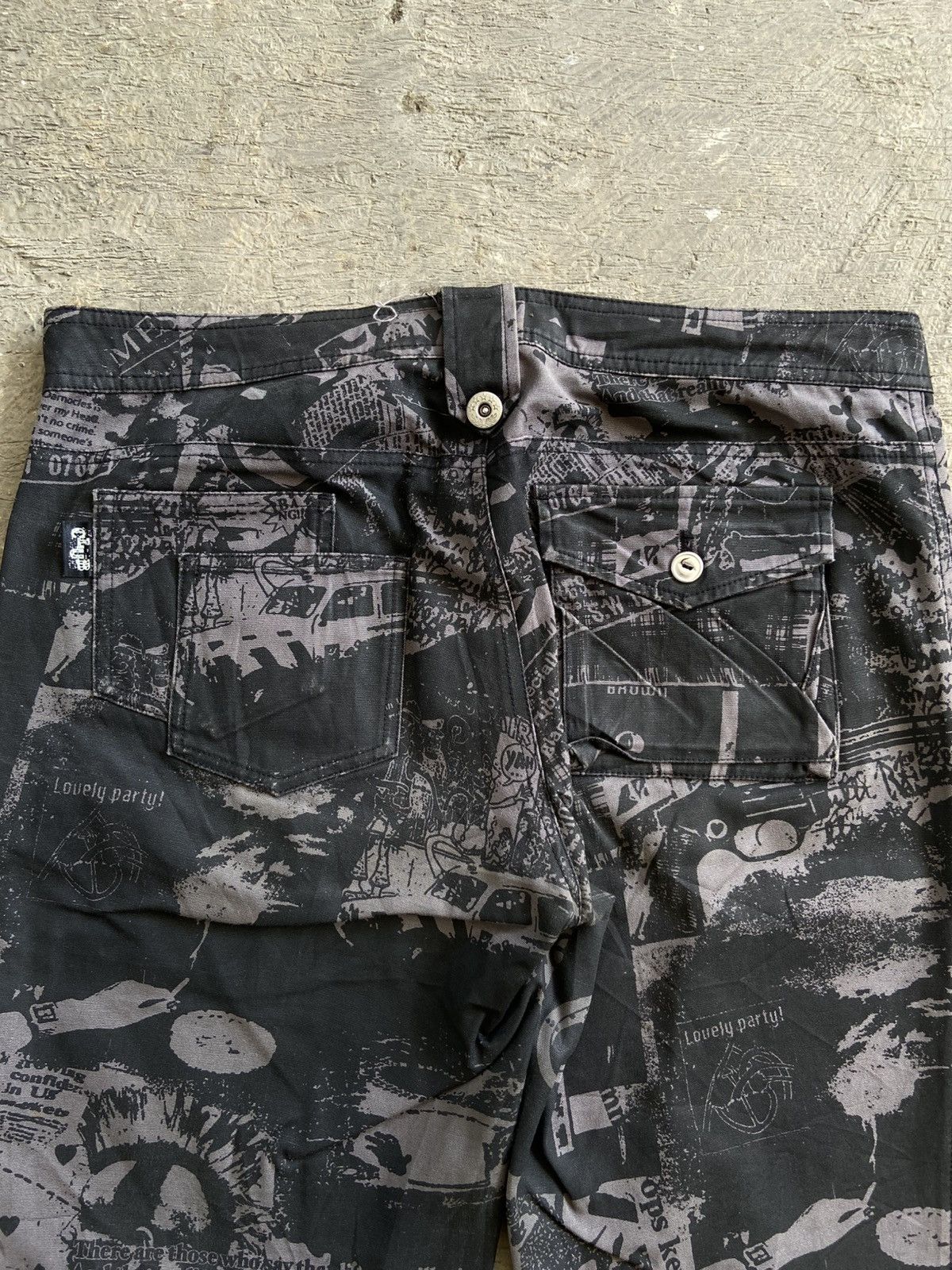 KMRii 2000s Ba-Tsu Club - Vkei Bondage Style Full Printed Pants Size US 31 - 12 Thumbnail