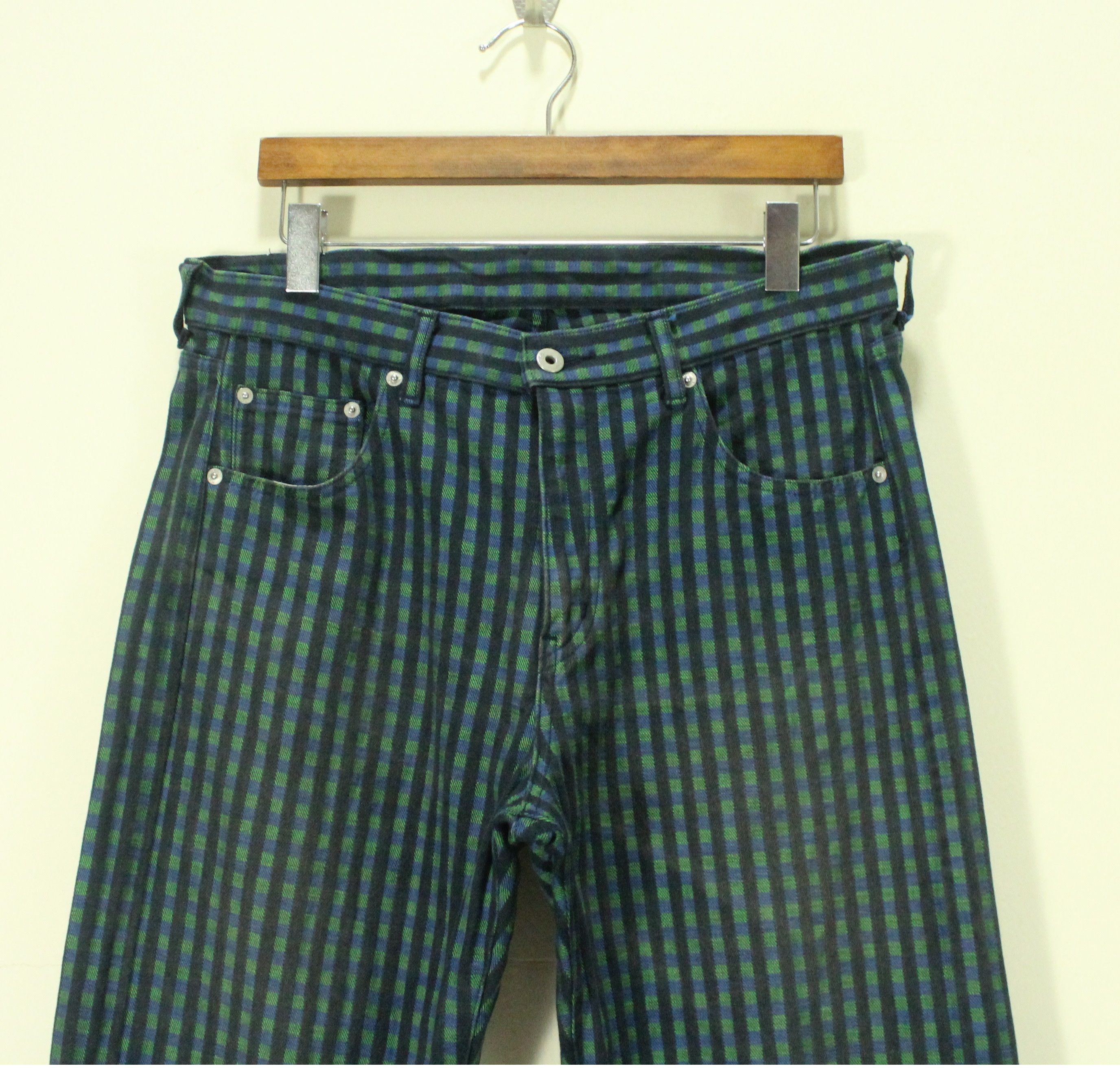 Neighborhood Vintage NEIGHBORHOOD Denim 2002 Woven Striped Plaid Size US 33 - 3 Thumbnail