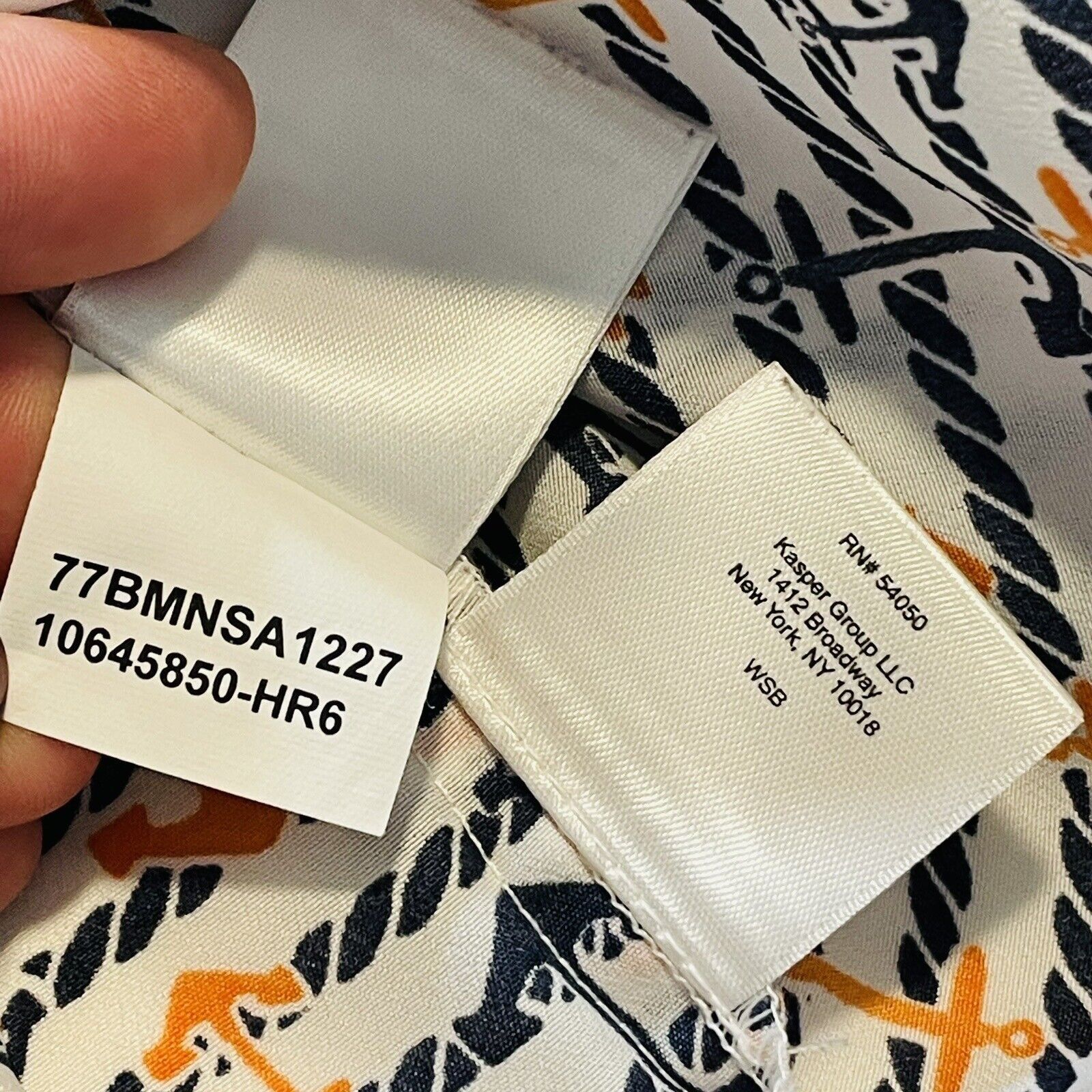 Nine West Nine West Womens 4 Blouse Tank Navy White Orange Anchors Lig Size S / US 4 / IT 40 - 7 Thumbnail