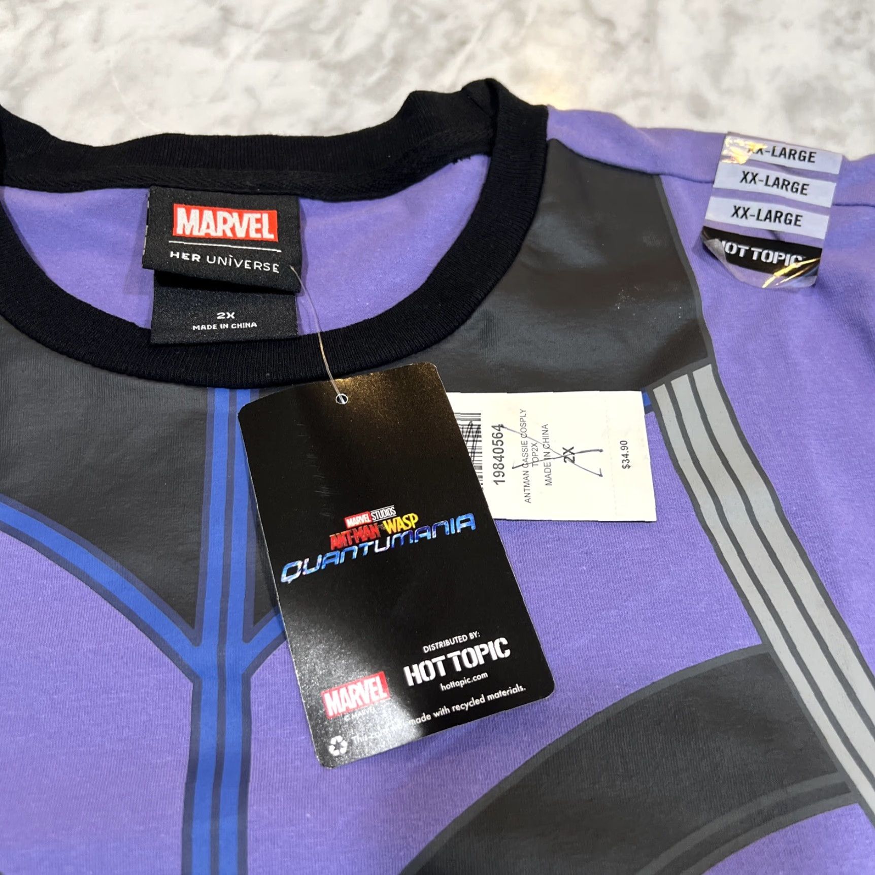 Hot Topic Hot Topic Shirt Women 2XL Purple Marvel Ant-Man And The Wasp Quantumania Cassie Cosplay New With Tag Size XXL / US 16-18 / IT 52-54 - 3 Thumbnail