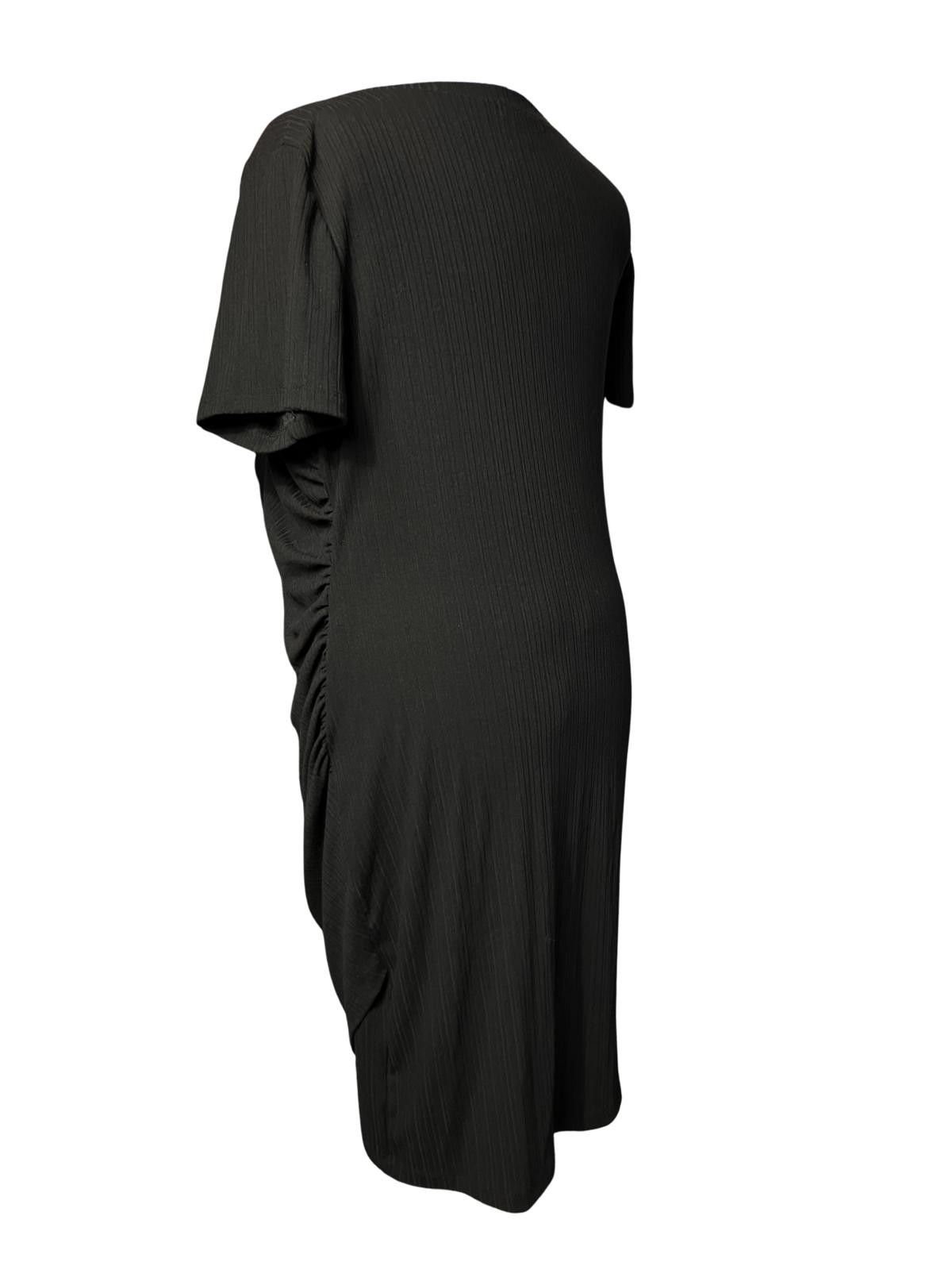 Other INC Black Ruched Dress XL Ribbed Stretch Mexico Size XL / US 12-14 / IT 48-50 - 3 Thumbnail