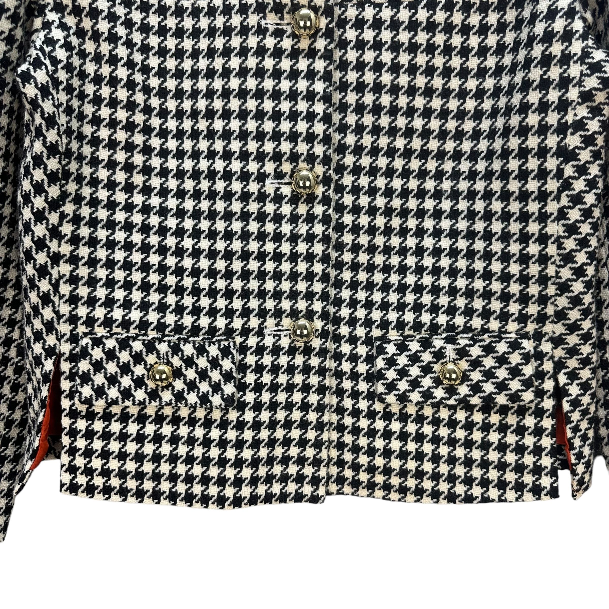 Hysteric Glamour Hysteric Houndstooth Logo Belted Wool Jacket #A27-0624 Size S / US 4 / IT 40 - 3 Thumbnail