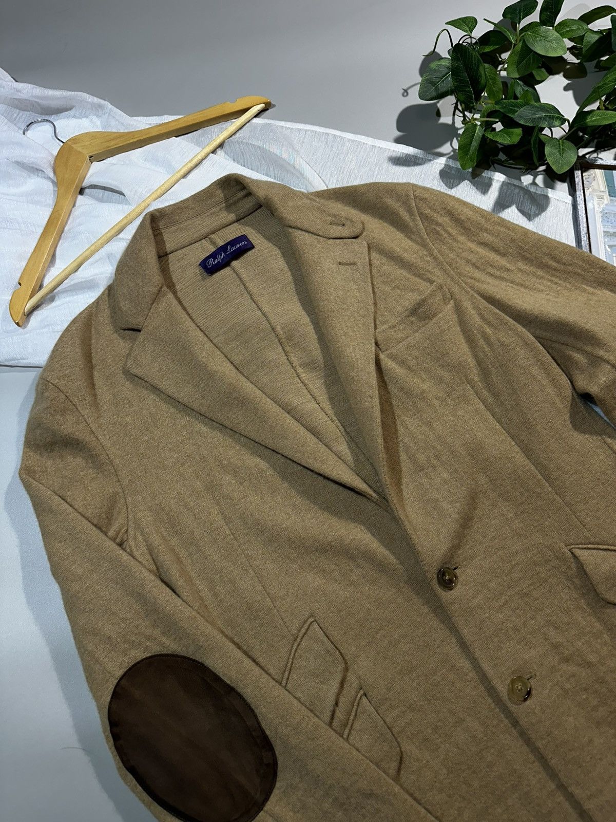 Ralph Lauren Purple Label RLPL 60% Cashmere Wool Suede Elbow Patch Hand-Tailored Size 42R - 4 Thumbnail