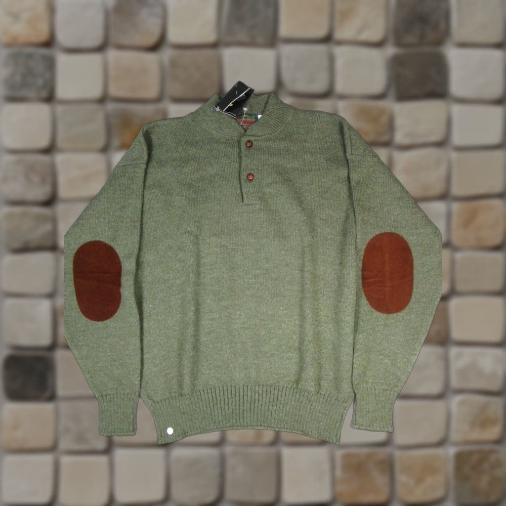 Vintage VINTAGE High Trek Mens XL Green Knit Hiking Pullover Sweater Mock Neck Long Sleeve Regular Fit N/A Size US XL / EU 56 / 4 - 1 Thumbnail