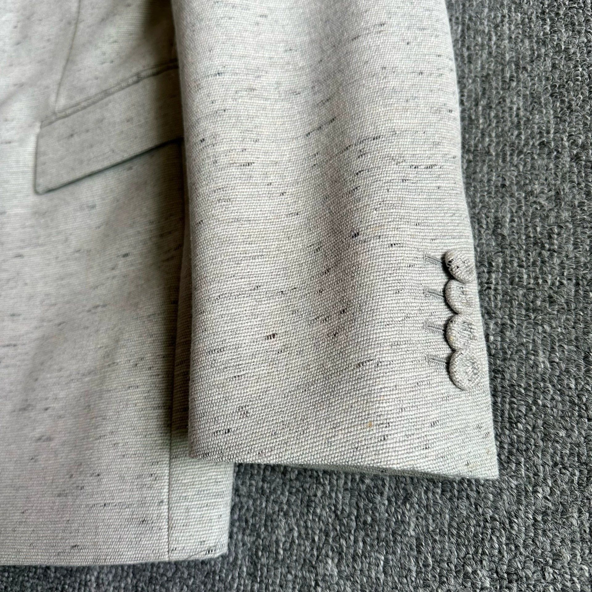 Dior dior gray wool suit with snowflake texture Size US M / EU 48-50 / 2 - 2 Thumbnail