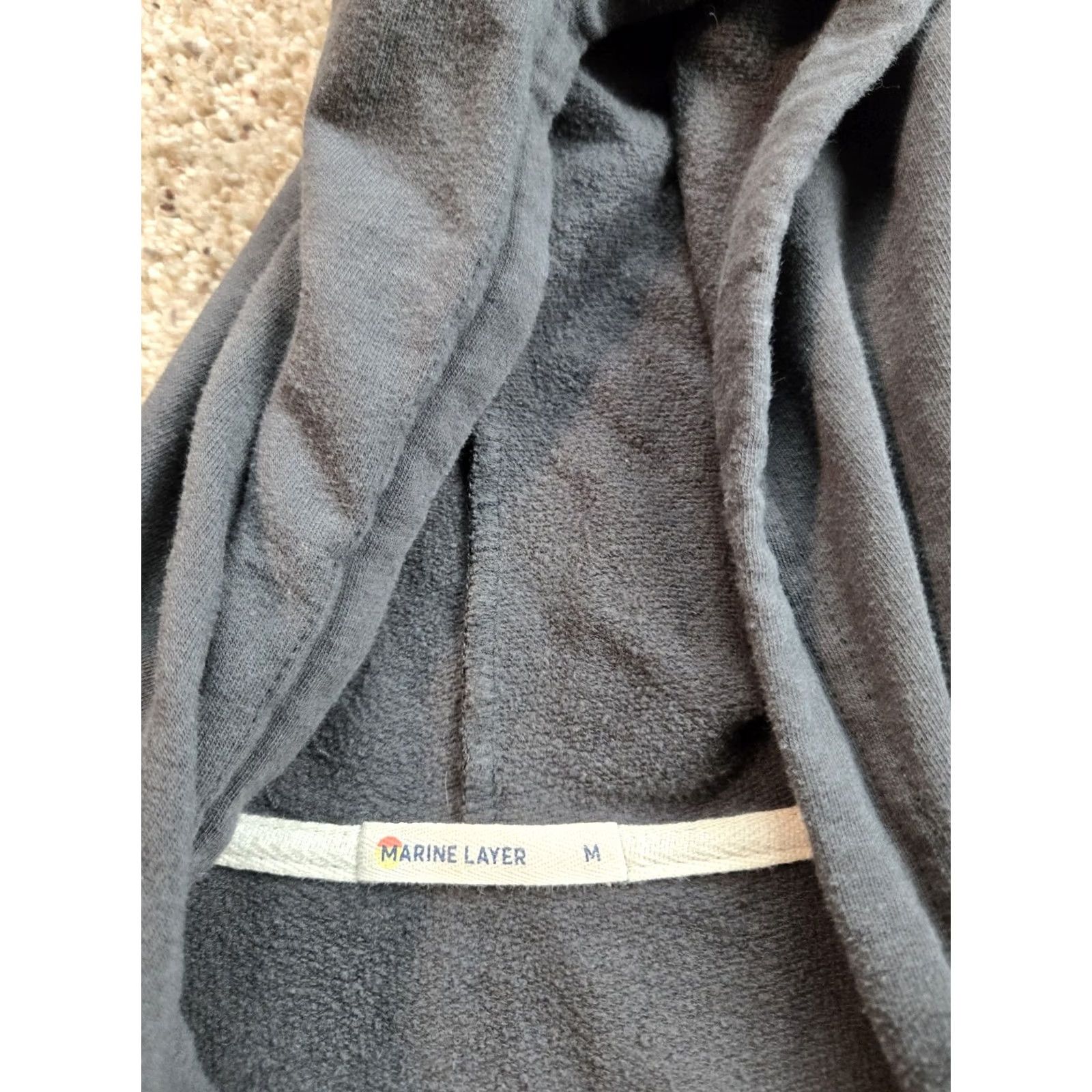 Marine Layer Marine Layer Hoodie Mens Medium Gray Long Sleeve Full Zip Logo Embroidered All Seasons Cotton Blend Vintage: No Size US M / EU 48-50 / 2 - 6 Thumbnail