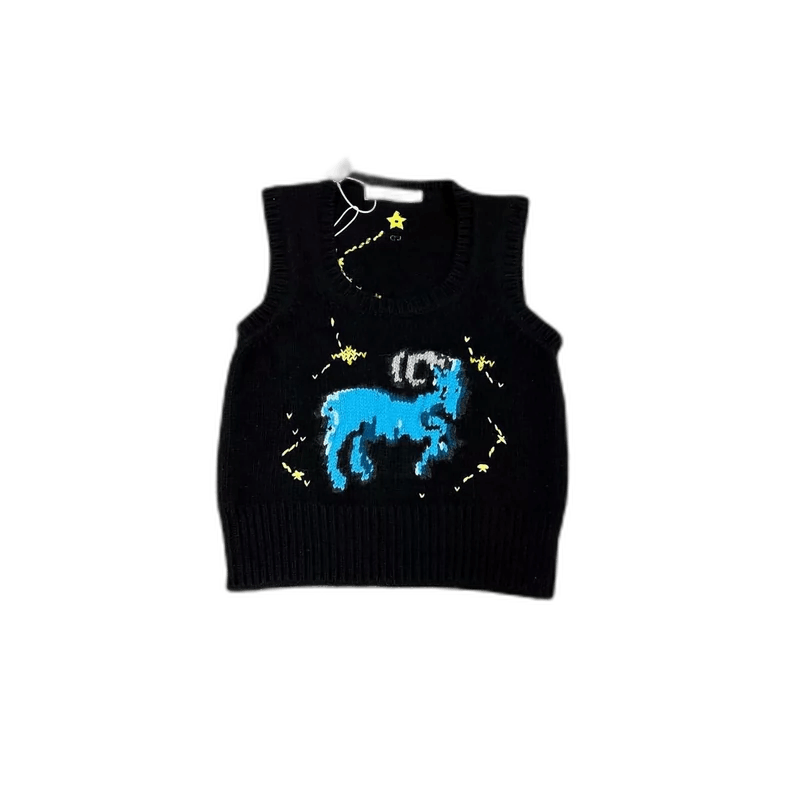 Dior Dior Aries Knitted Vest with Embroidery Size M / US 6-8 / IT 42-44 - 1 Thumbnail