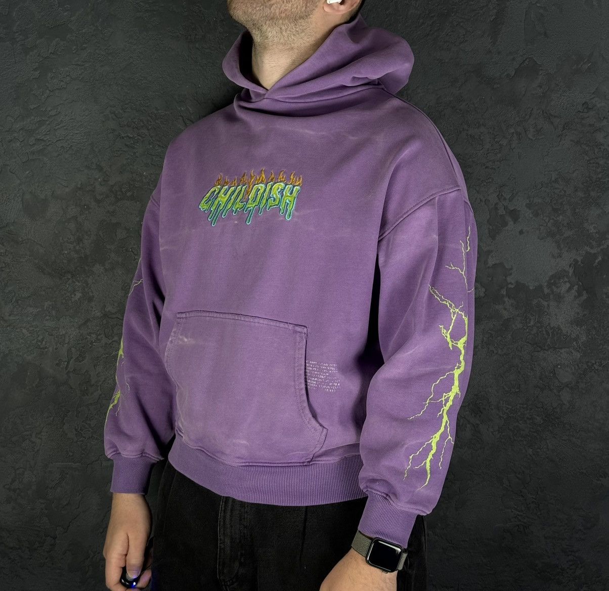 CHILDS Childish Robs Motors 1995 Purple Hoodie Big Logo Y2K Racing Size US S / EU 44-46 / 1 - 2 Thumbnail