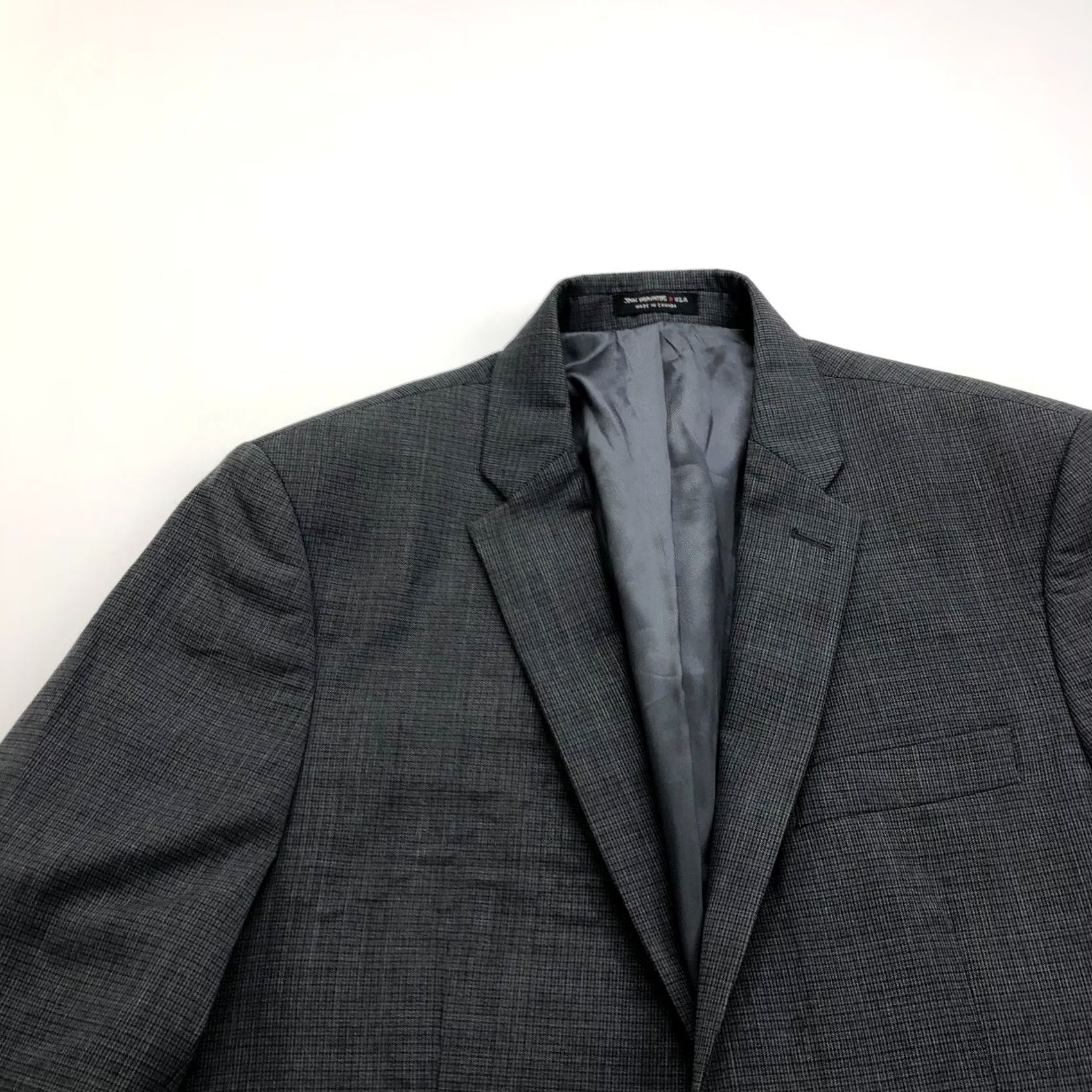 John Varvatos John Varvatos U.S.A. Sport Coat Jacket Gray Men's Wool 40 Regular Notch Lapel Double-Vented 2-Button Front Dry Clean Only Suit Coat Size 40R - 7 Thumbnail