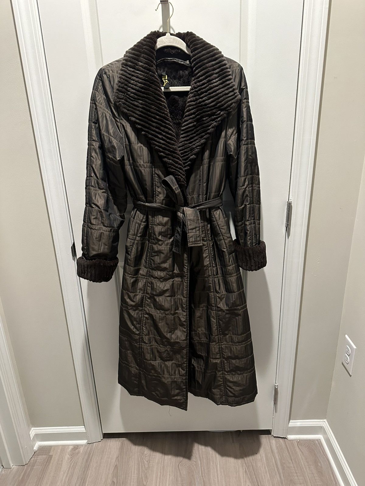 Other × Vintage Brown fur trench coat Size S / US 4 / IT 40 - 1 Thumbnail