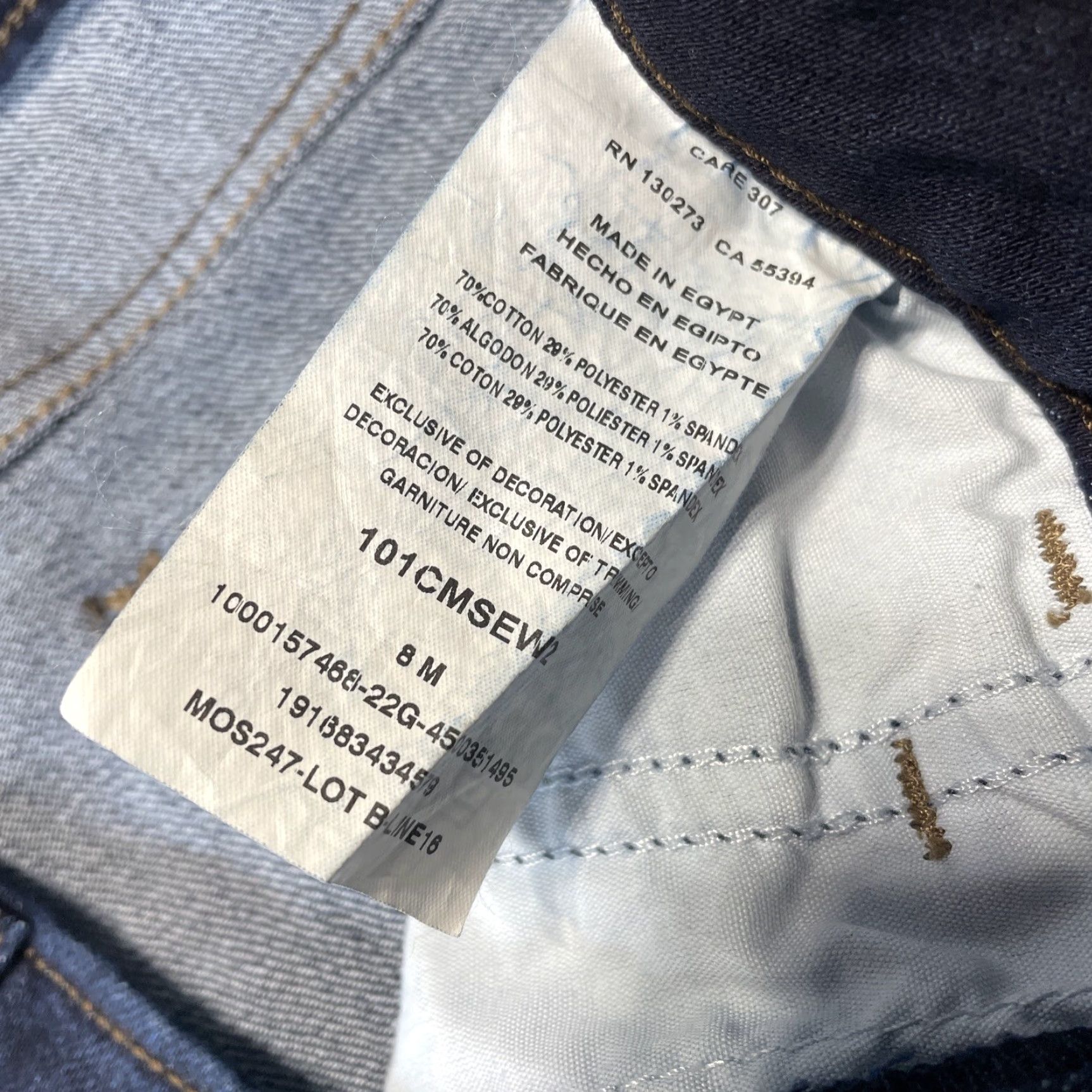 Lee VINTAGE Lee Women's Jeans Straight Leg Mid Rise 8 Blue Slim Fit Size ONE SIZE - 2 Thumbnail