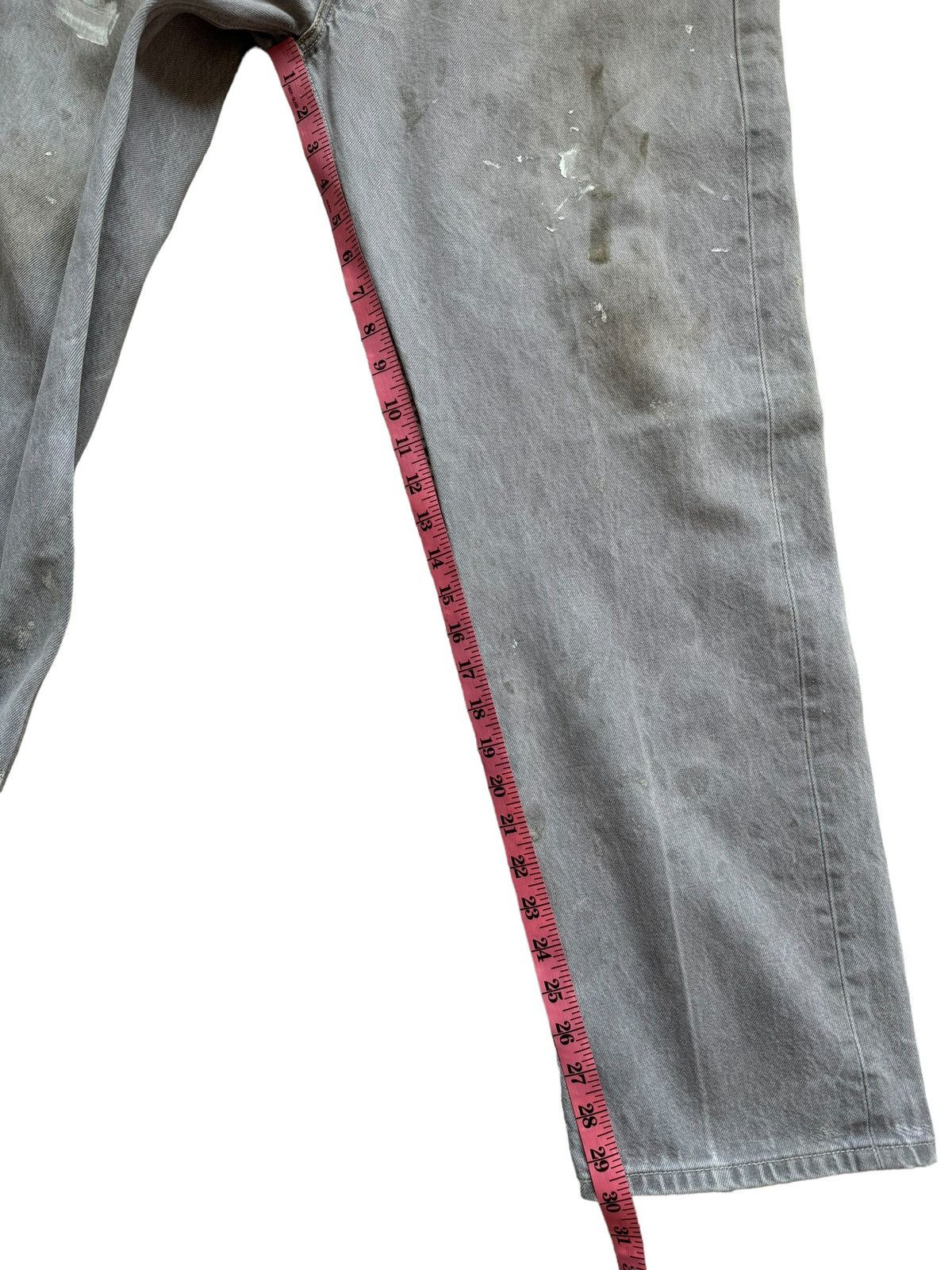 If Six Was Nine Vintage Levi's 501 Grey Wash Painter Denim Jeans Size US 35 - 21 Thumbnail