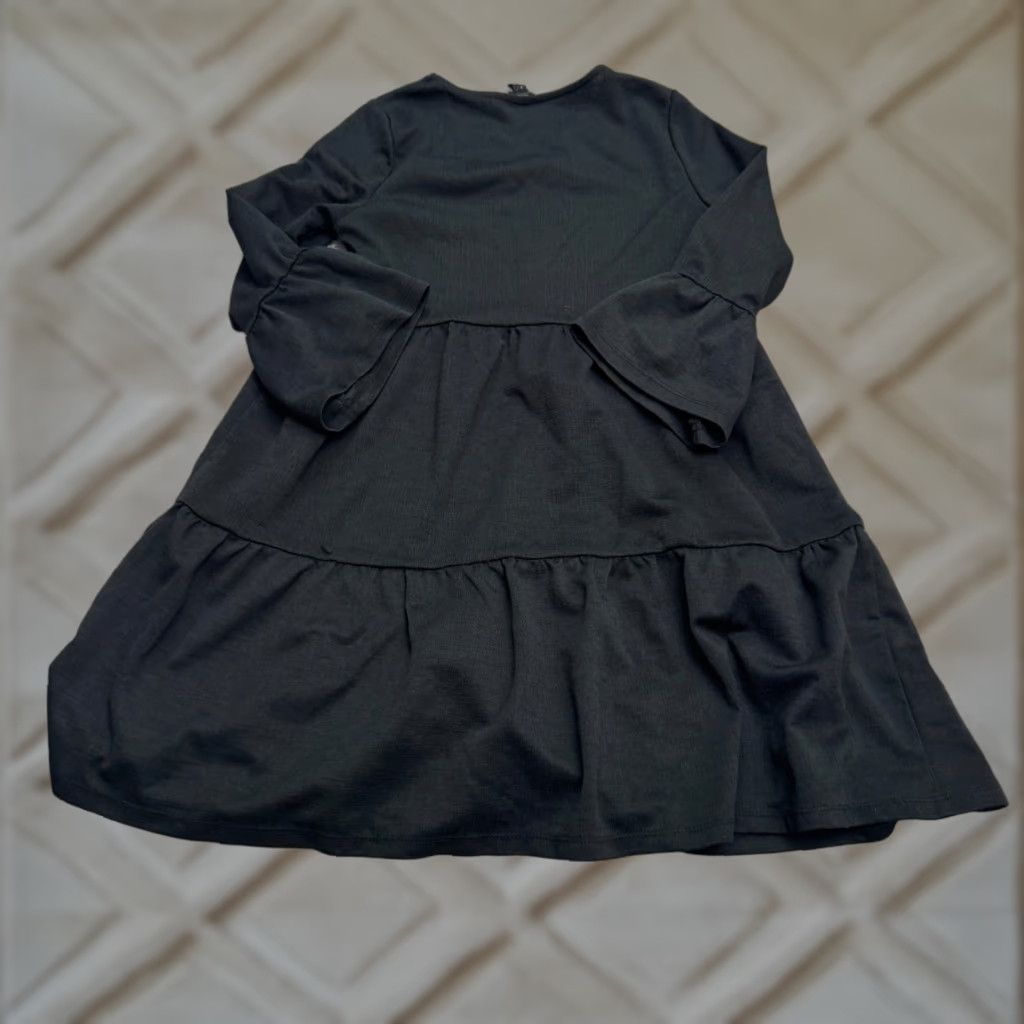River Island River Island Dress Black A-Line Midi Bell Sleeve Boho 6 Women Size M / US 6-8 / IT 42-44 - 1 Thumbnail