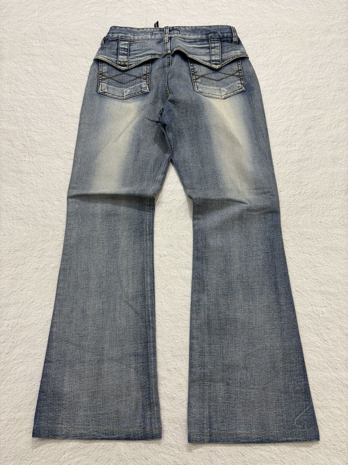 Hysteric Glamour 2000s Flared dongka wash japan denim pants y2k style Size US 28 / EU 44 - 5 Thumbnail