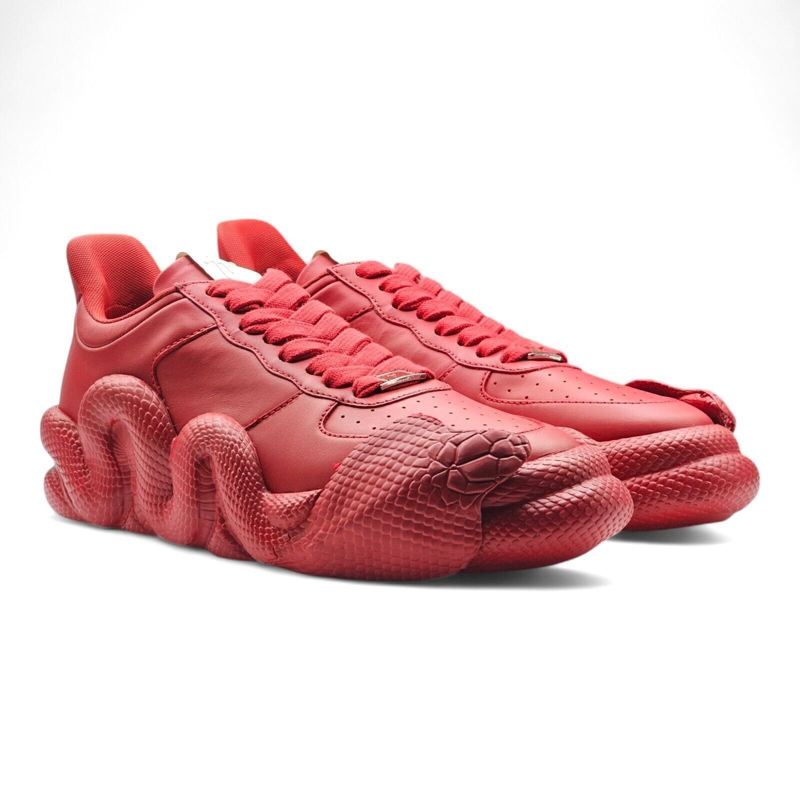 Giuseppe Zanotti Cobras Sneakers - Leather - Red - 44.5 11.5 US $995 Size US 11.5 / EU 44-45 - 3 Thumbnail