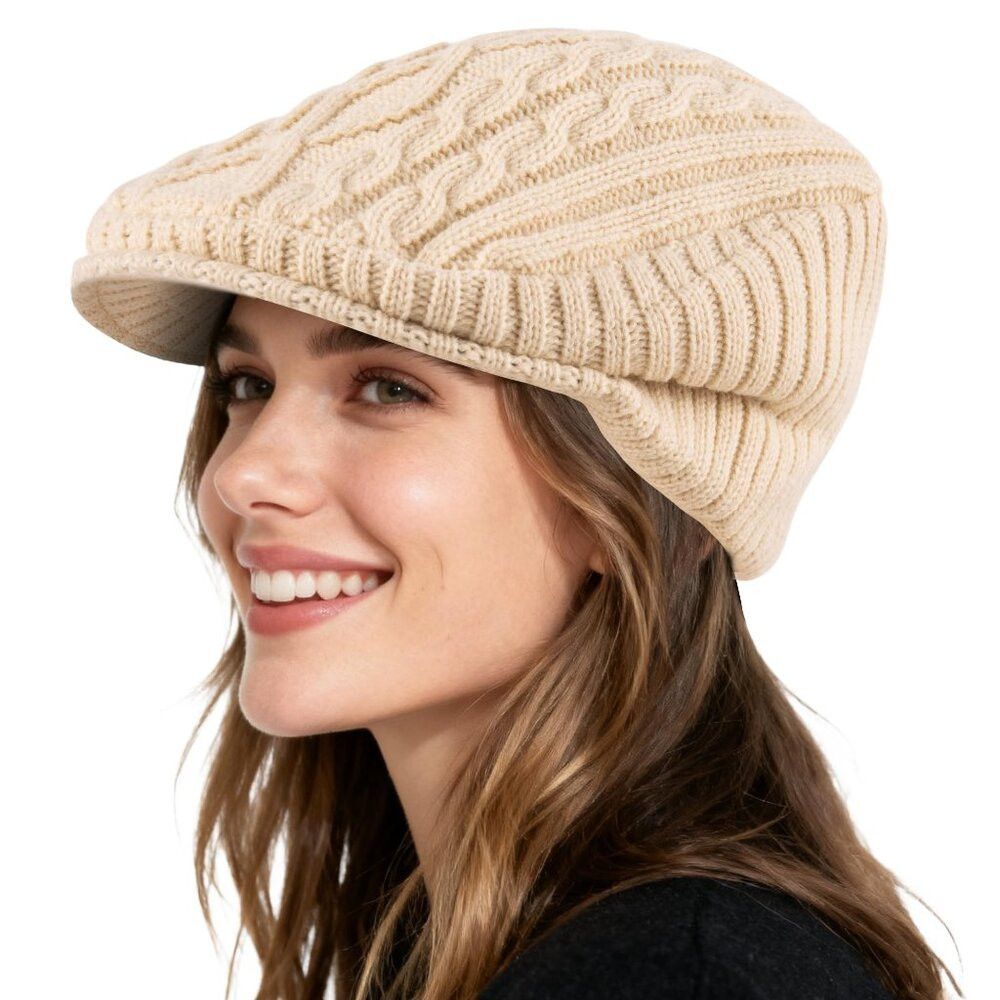Other NWT New Teqihat Winter Warm Knit Beige Hat Cap Size ONE SIZE - 1 Thumbnail