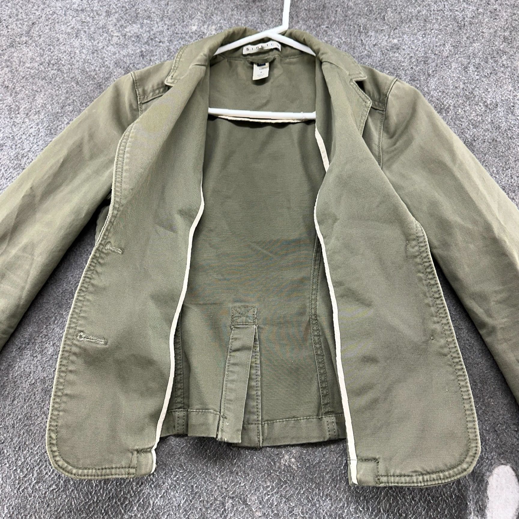 Gap VINTAGE Gap Blazer Shirt Womens 2 Green Cotton Solid Twill Pockets 90s Preppy Jacket Size XS / US 0-2 / IT 36-38 - 3 Thumbnail