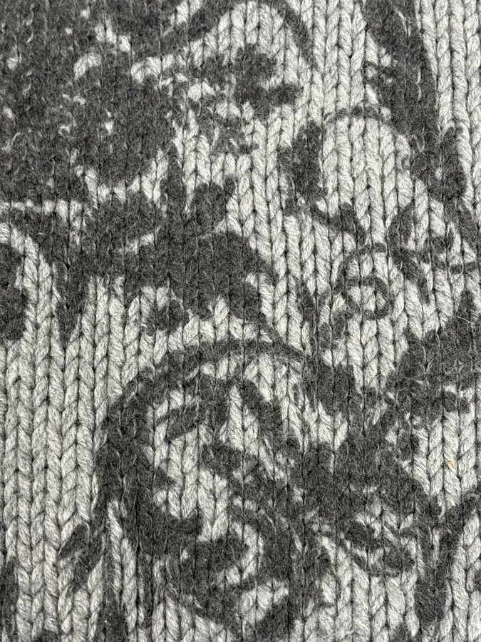 Dolce & Gabbana 2010s Dolce & Gabbana Floral Grey Wool Sweater Size US M / EU 48-50 / 2 - 8 Thumbnail