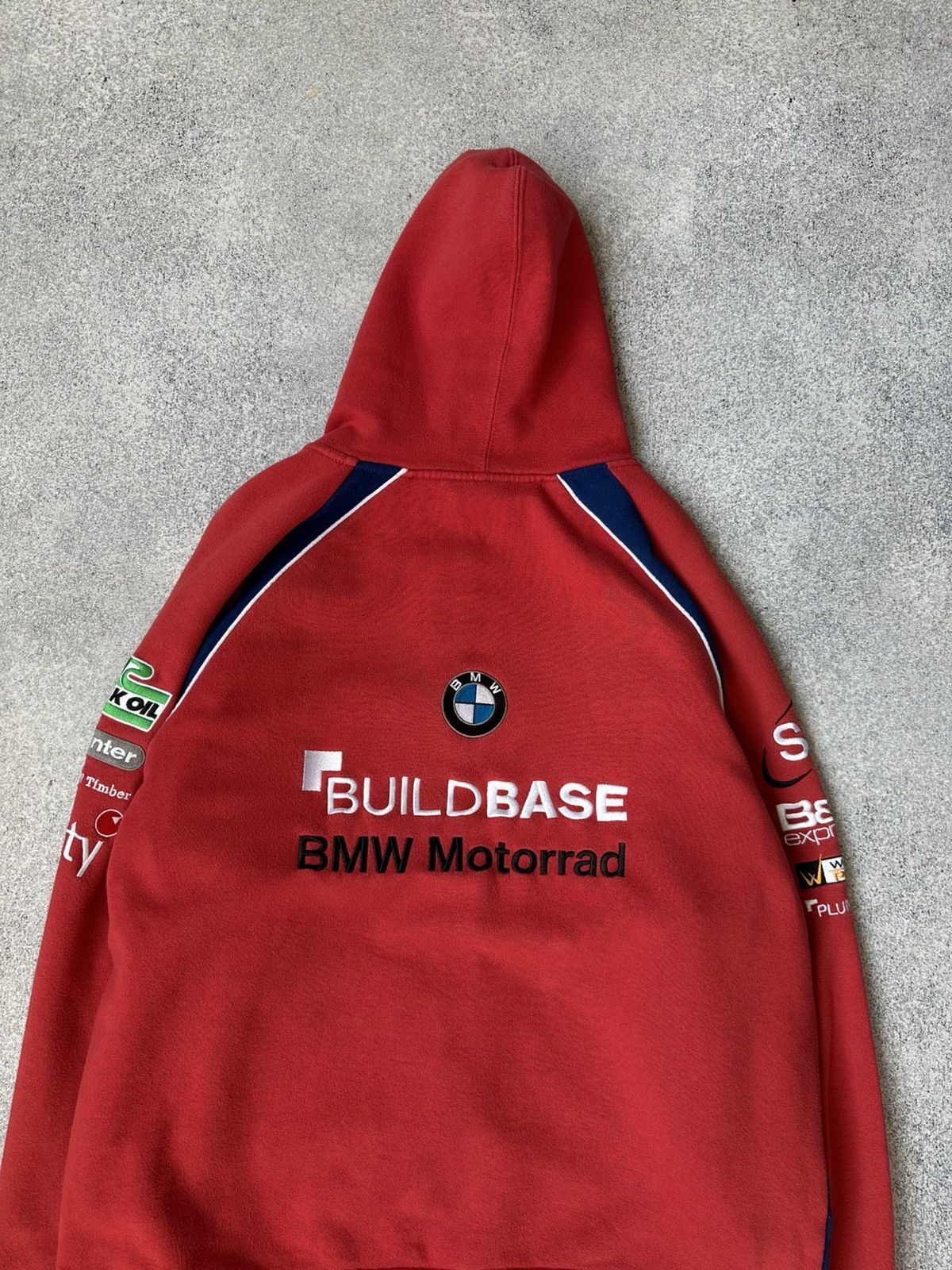BMW Vintage BMW Motorrad Racing F-1 Men’s Zip Hoodie Sz L Size US L / EU 52-54 / 3 - 7 Thumbnail