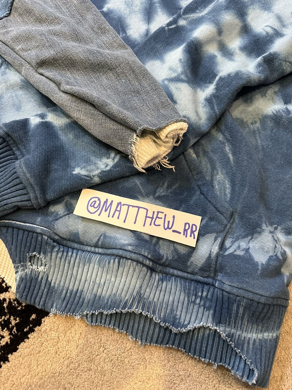 Greg Lauren Greg Lauren tie-dye pattern cotton hoodie Size US L / EU 52-54 / 3 - 12 Thumbnail