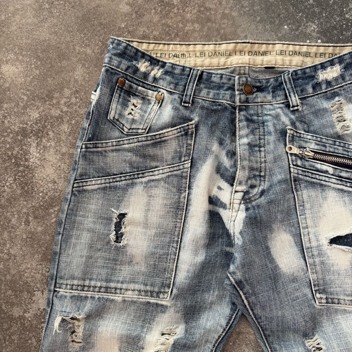 If Six Was Nine Japanese Style Vintage Washed Distressed Denim Jeans Size US 29 - 2 Thumbnail