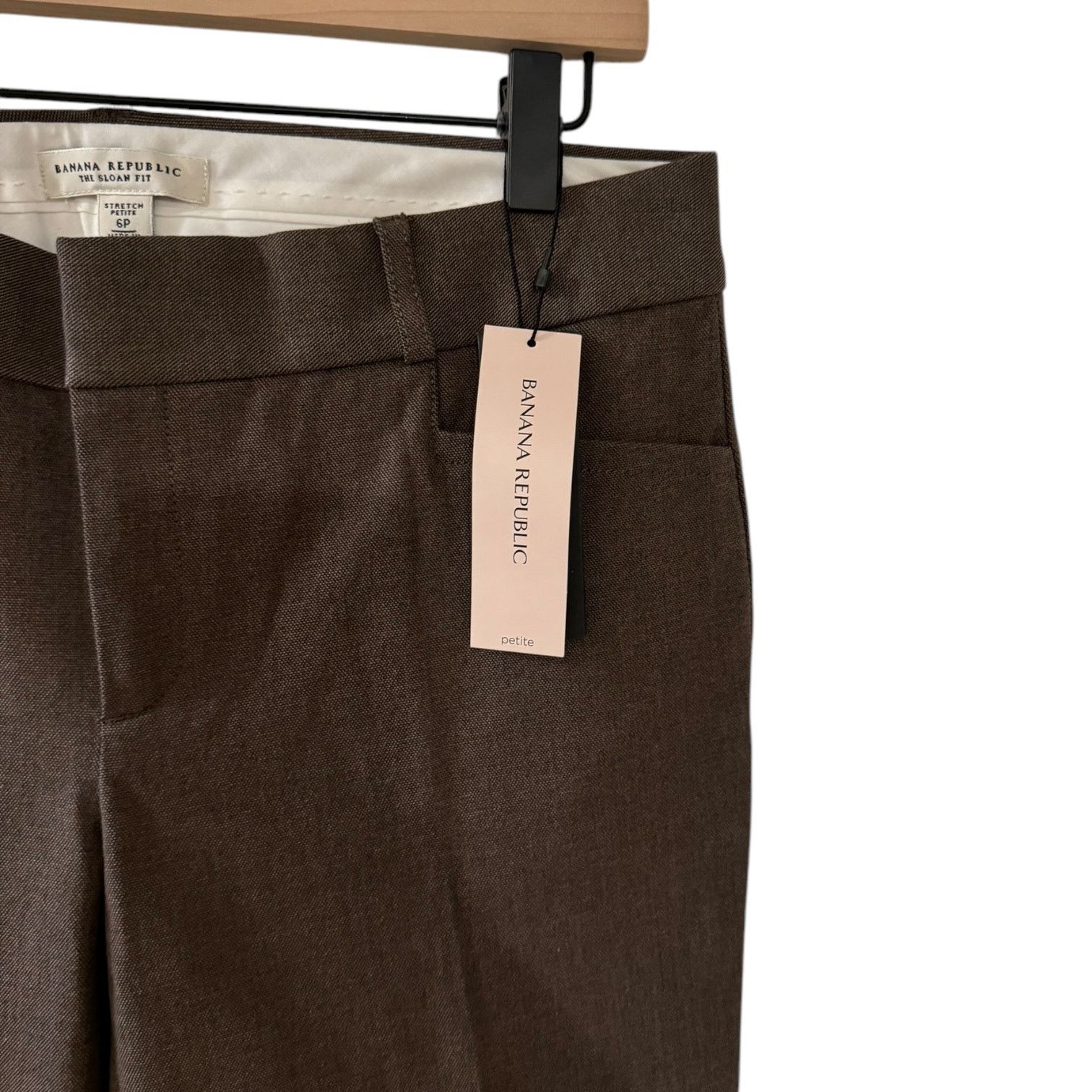 Banana Republic Banana Republic Sloan Fit Flare Leg Brown Pants 6 Petite NWT Size 28" / US 6 / IT 42 - 4 Thumbnail