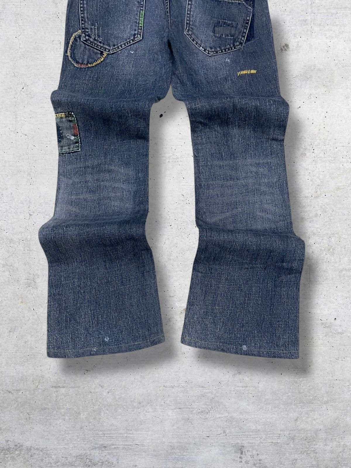Hysteric Glamour VINTAGE BACK NUMBER JAPAN DESIGNER OG FLARED PATCHWORK DENIM Size US 30 / EU 46 - 12 Thumbnail
