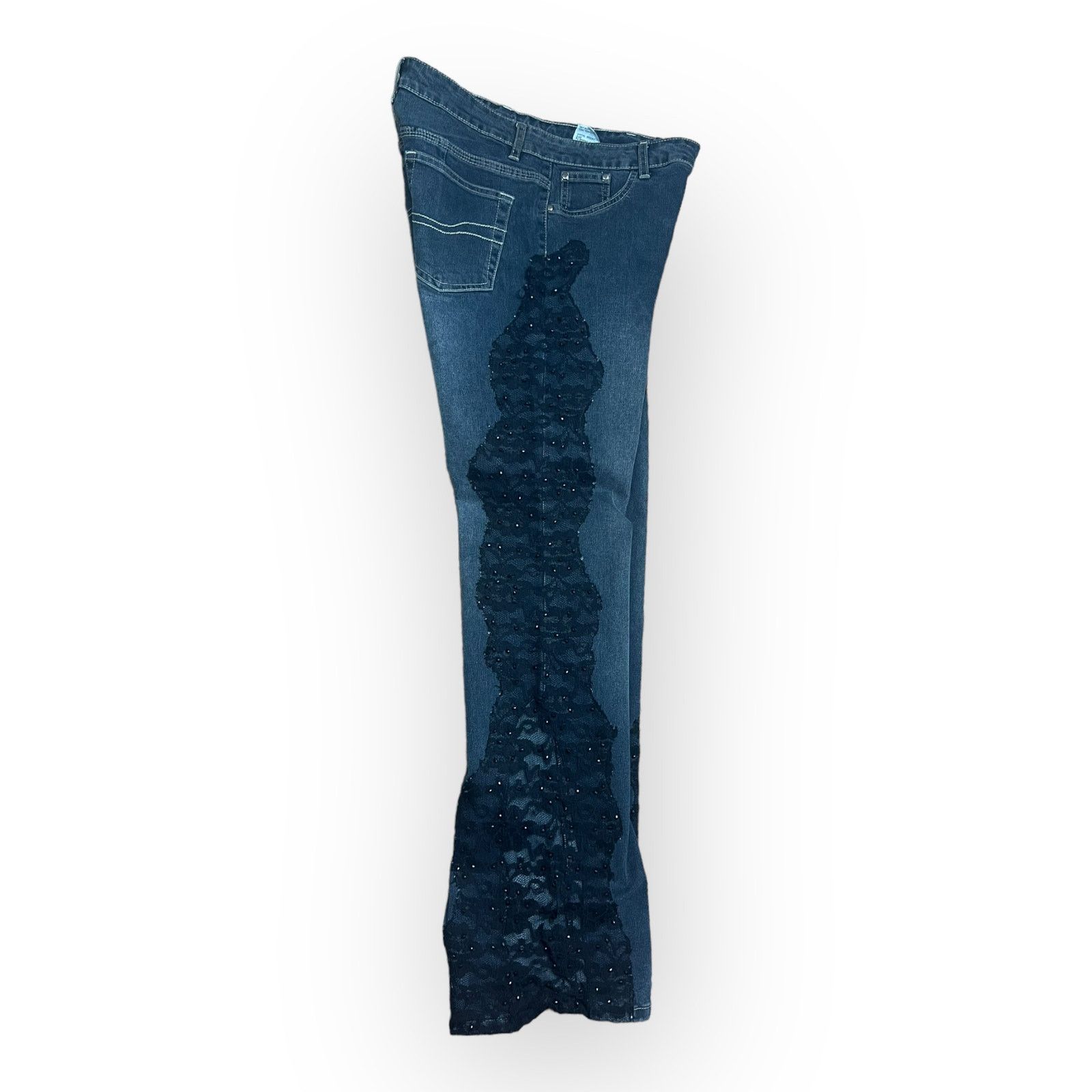 Vintage Cache Vintage | Y2K Bootcut Jeans Lace Inserts | 8 Size 30" / US 8 / IT 44 - 5 Thumbnail