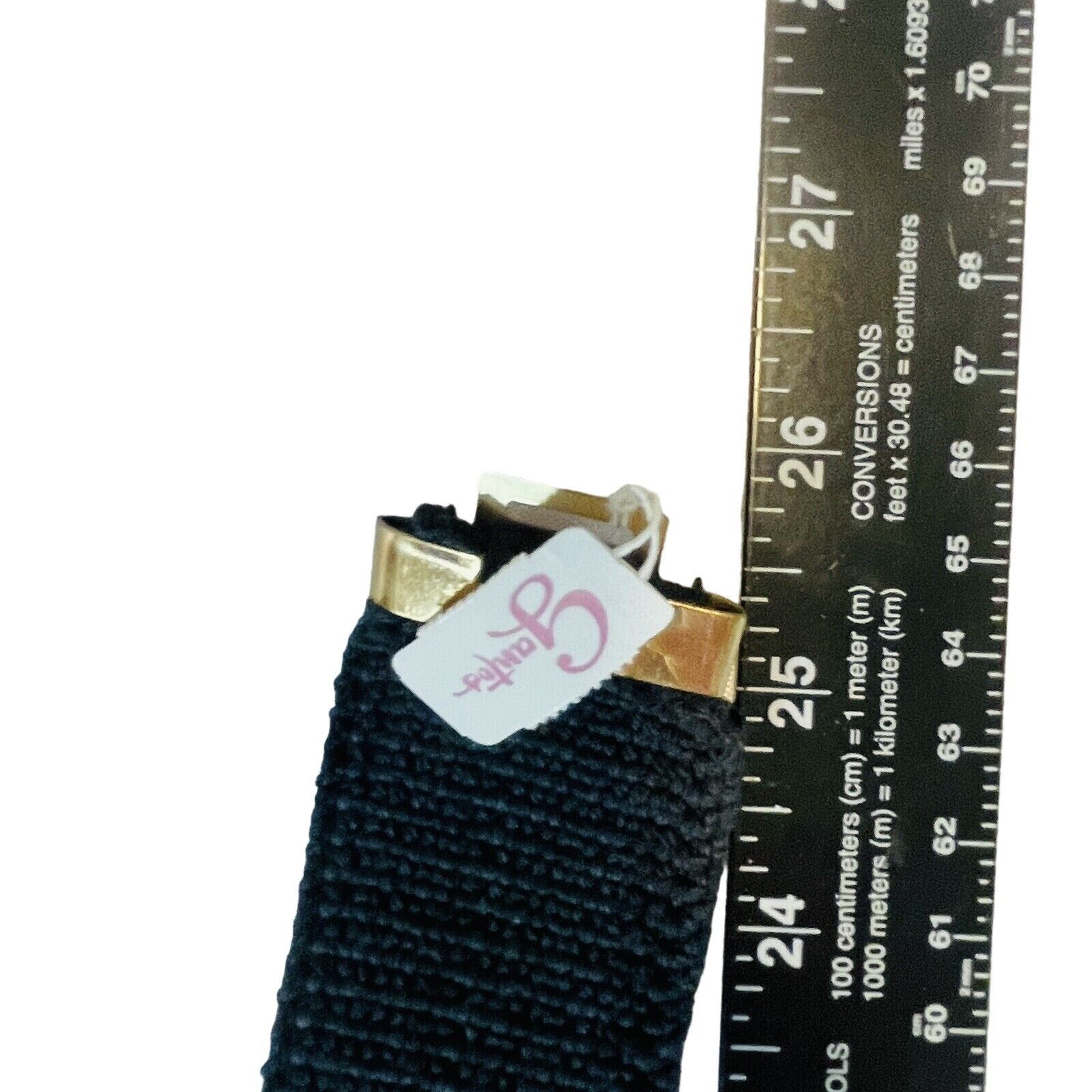 Vintage Vintage Gantos S Black Sequence Belt W Gold Bling Buckle Str Size ONE SIZE - 9 Thumbnail