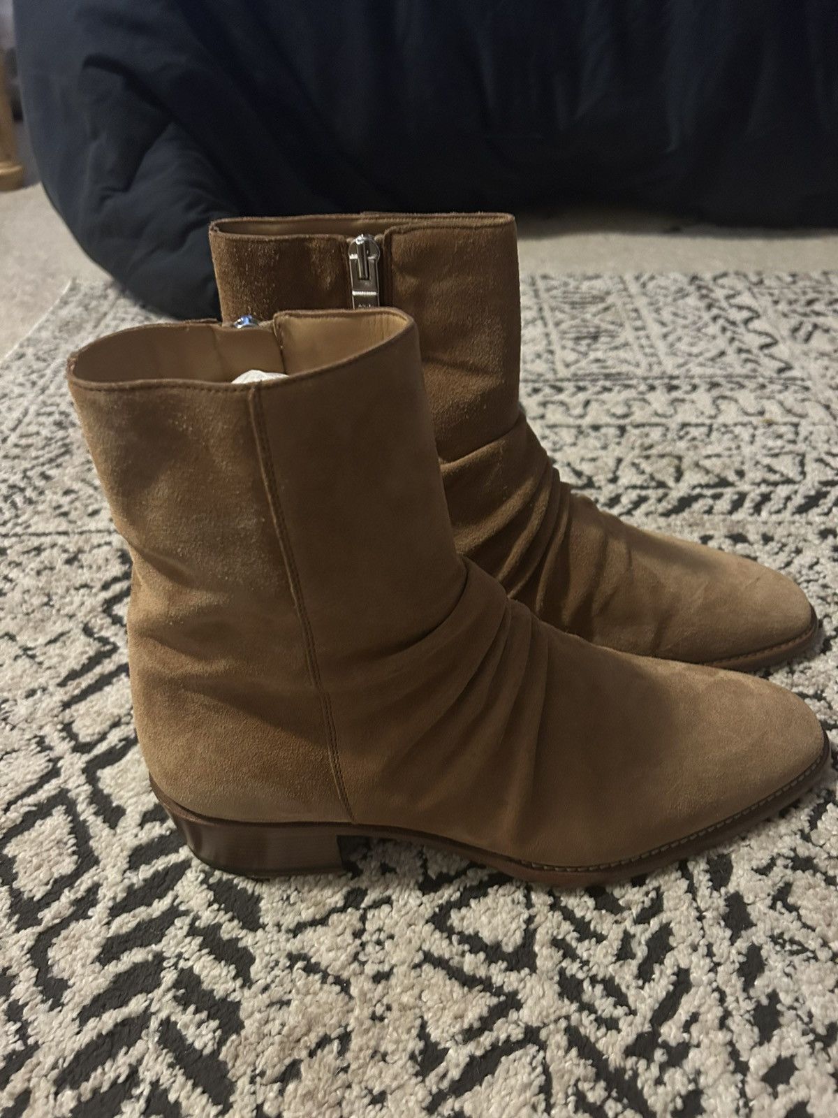 Amiri "Stack" Suede Chelsea Boots - Brown