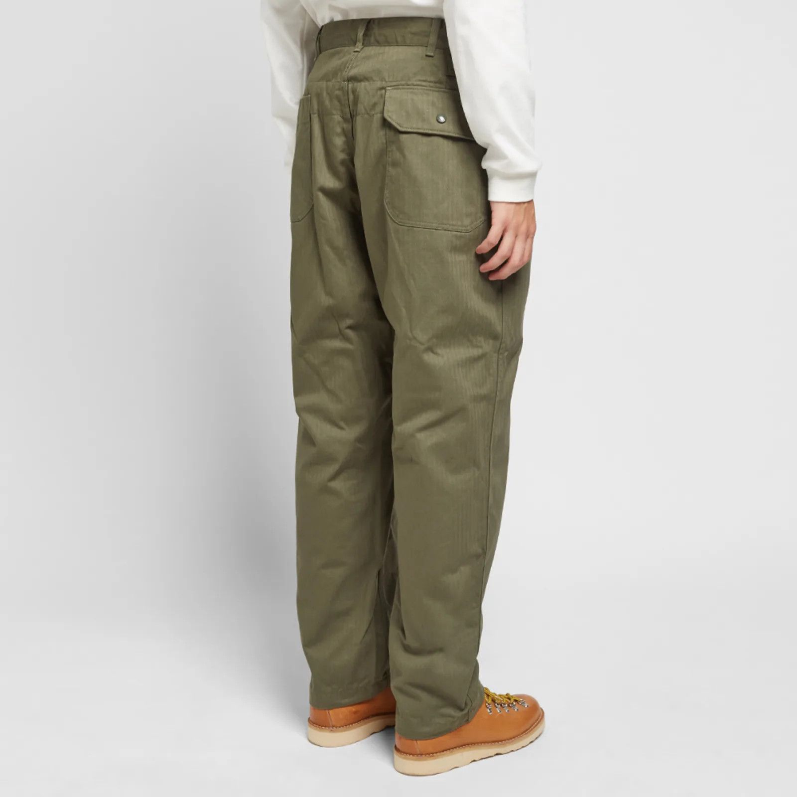 Engineered Garments [S] Herringbone Cotton Ground Pant in Olive (FW19) Size US 32 / EU 48 - 14 Thumbnail