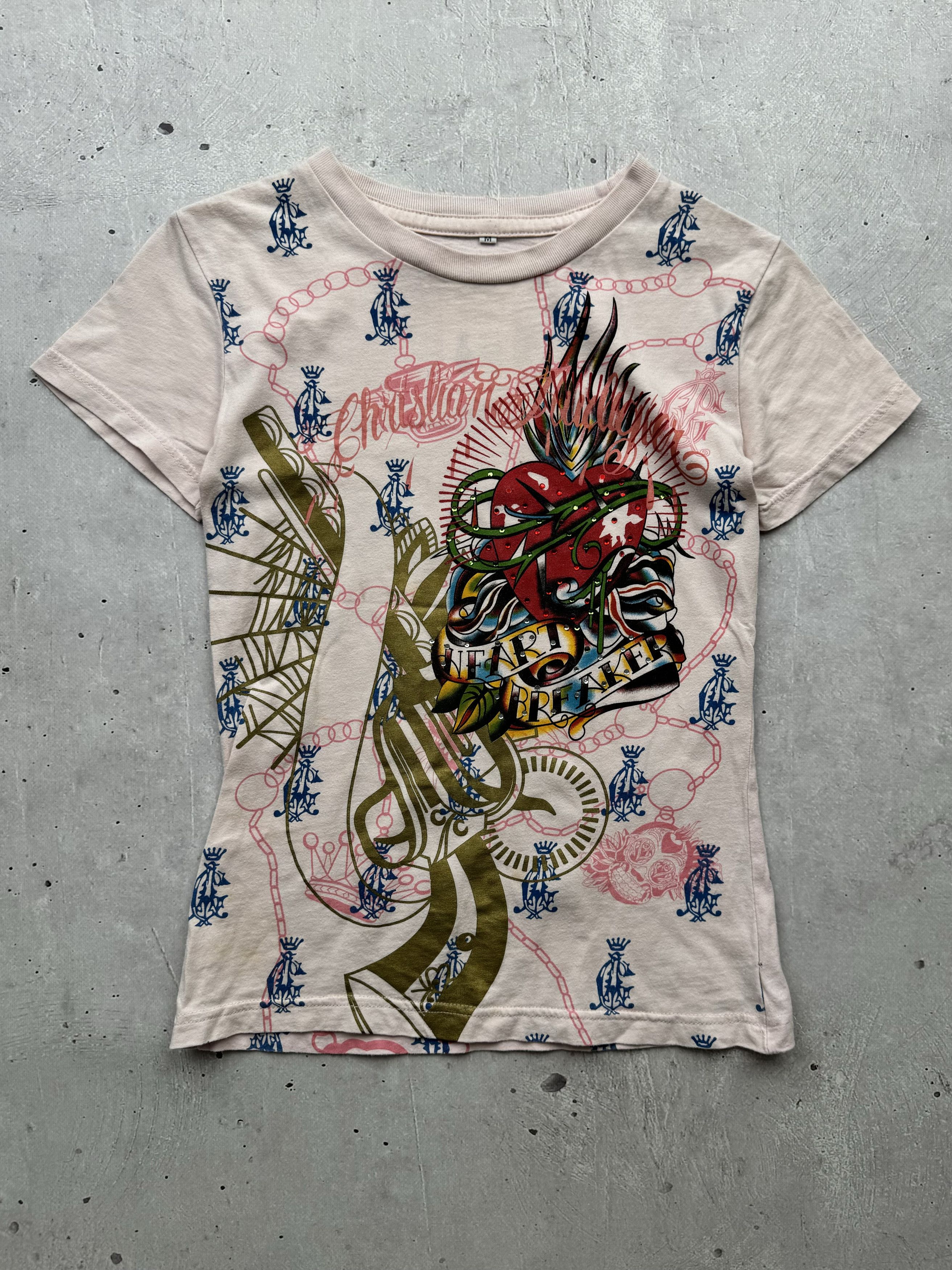 Christian Audigier × Ed Hardy × Vintage Christian Audigier Vintage Printed T-Shirt Size M / US 6-8 / IT 42-44 - 1 Thumbnail