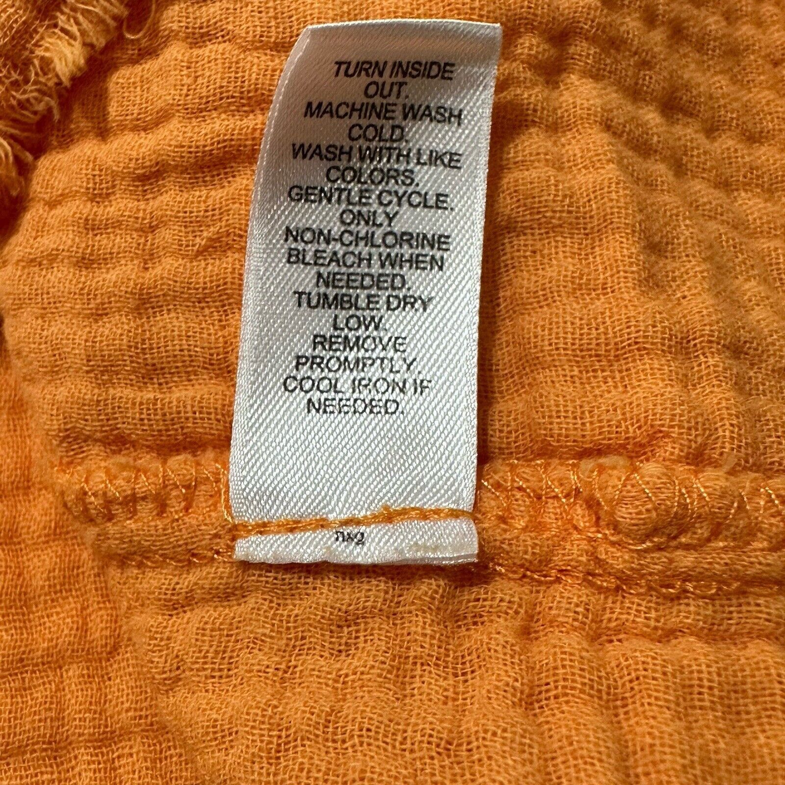 Other Cato Large Orange Button Front Blouse Raw Hem Gauze Top Size L / US 10 / IT 46 - 13 Thumbnail