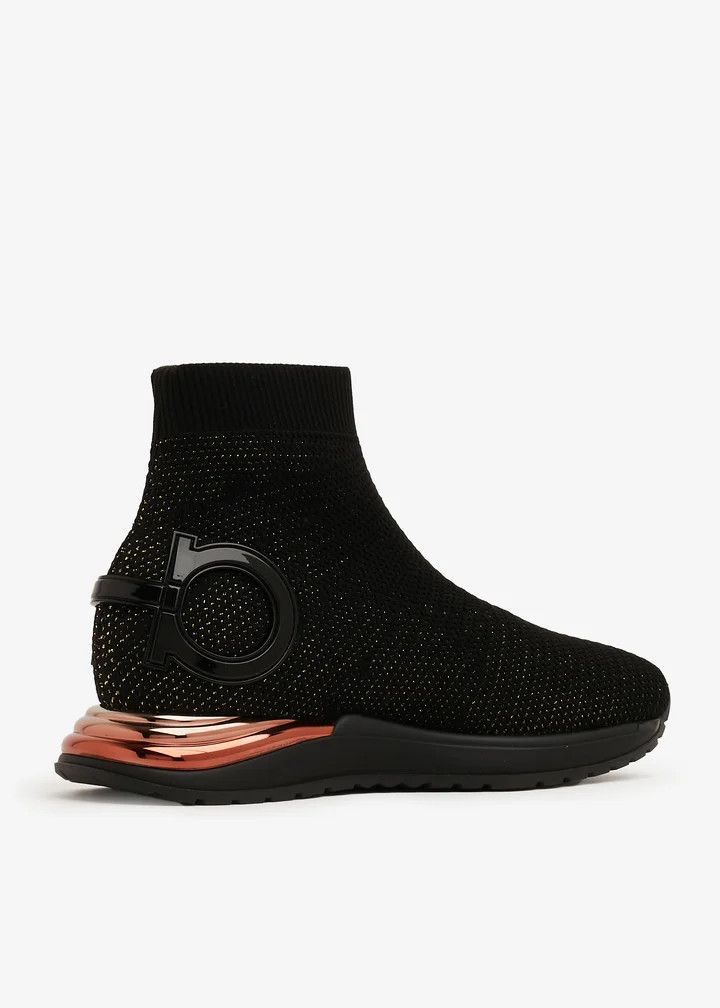 Salvatore Ferragamo o1y0426 Hi-Top Sneakers in Black Size US 5.5 / IT 35.5 - 2 Thumbnail