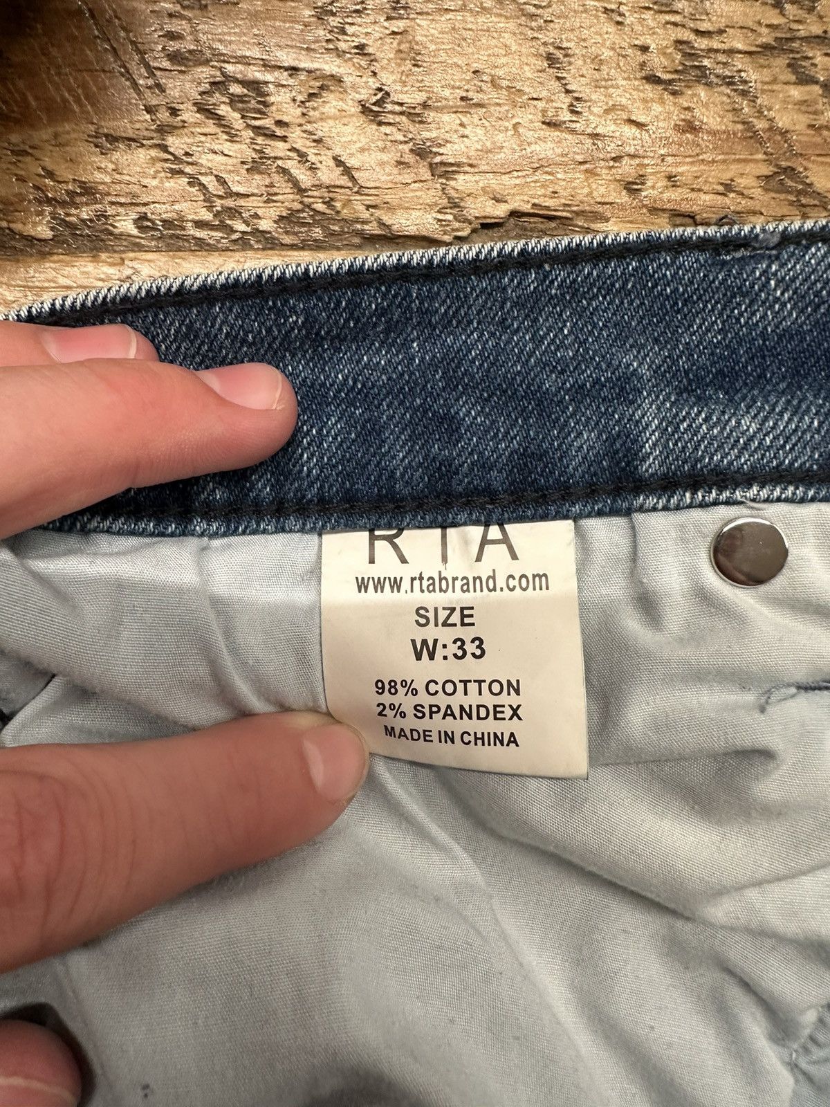 Rta Rta Small Spell White Splatter Blue Denim Jeans Size 33 NEW Size US 33 - 5 Thumbnail