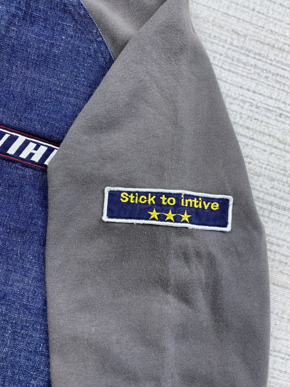 Japanese Brand × Vintage Vintage Stone Japan Brand Half Denim Patches Zipper Jacket Size US M / EU 48-50 / 2 - 9 Thumbnail