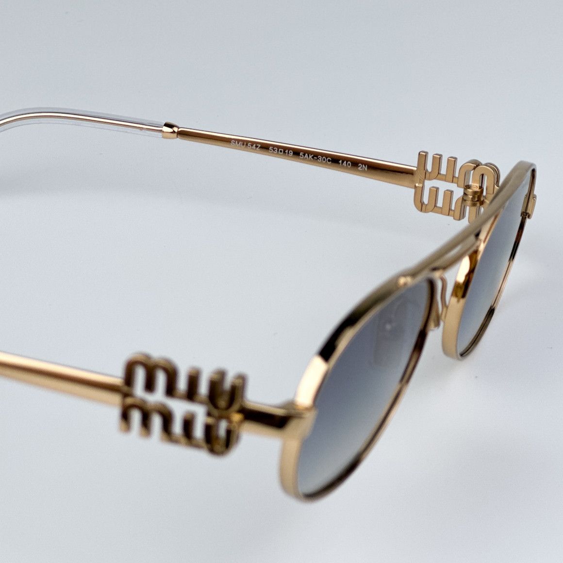 Miu Miu NEW Miu Miu MU54ZS 5AK30C LOGO Pilot Unisex Sunglasses Size ONE SIZE - 7 Thumbnail