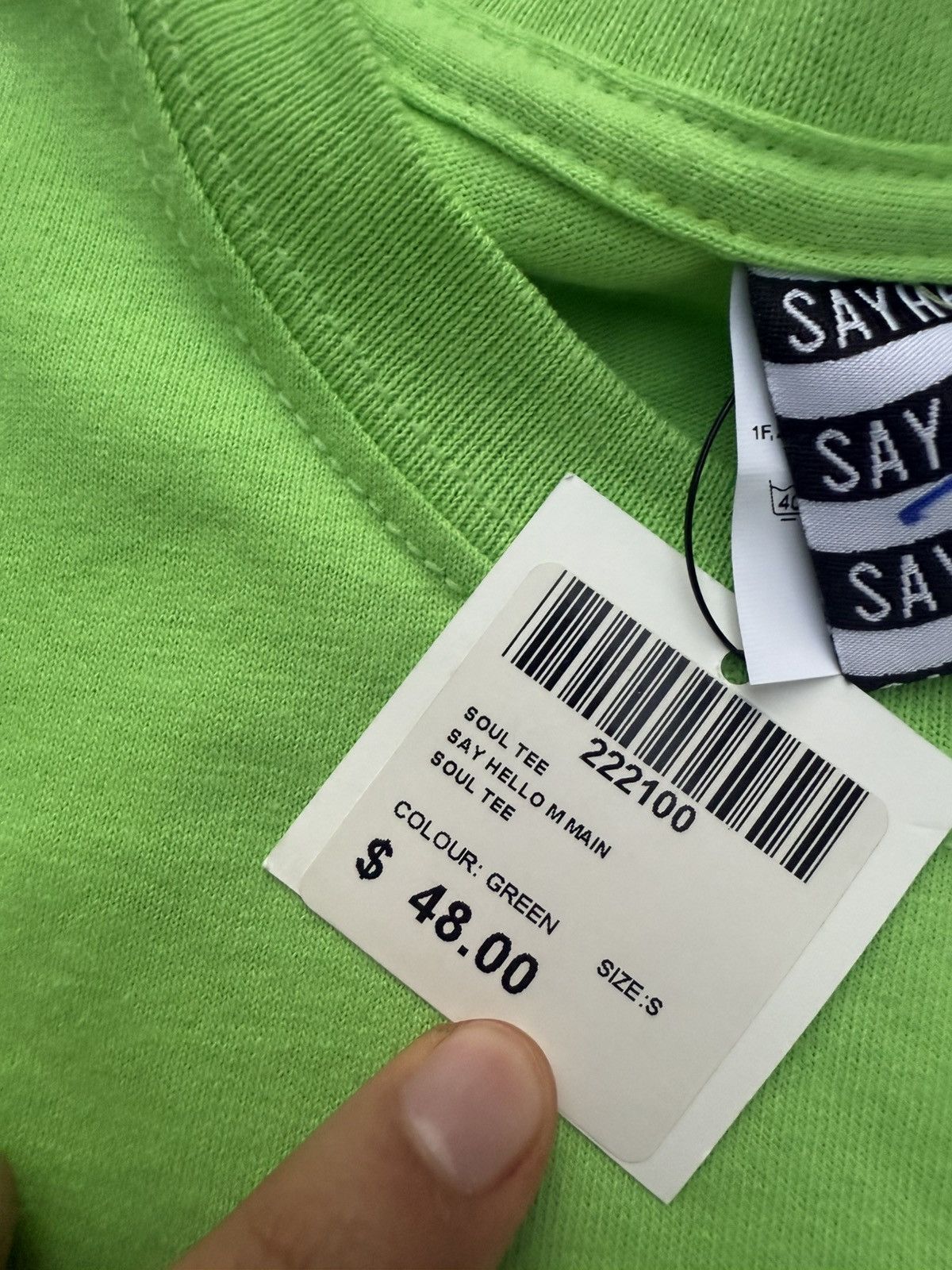 SAYHELLO NWT SAYHELLO dsm T shirt Soul Tee in green Size US S / EU 44-46 / 1 - 4 Thumbnail