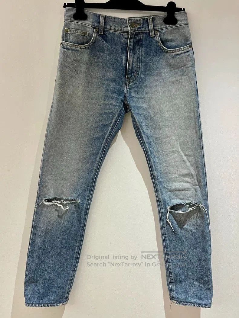 Hedi Slimane Saint Laurent 16SS Distressed Denim Jeans. Size US 28 / EU 44 - 1 Thumbnail