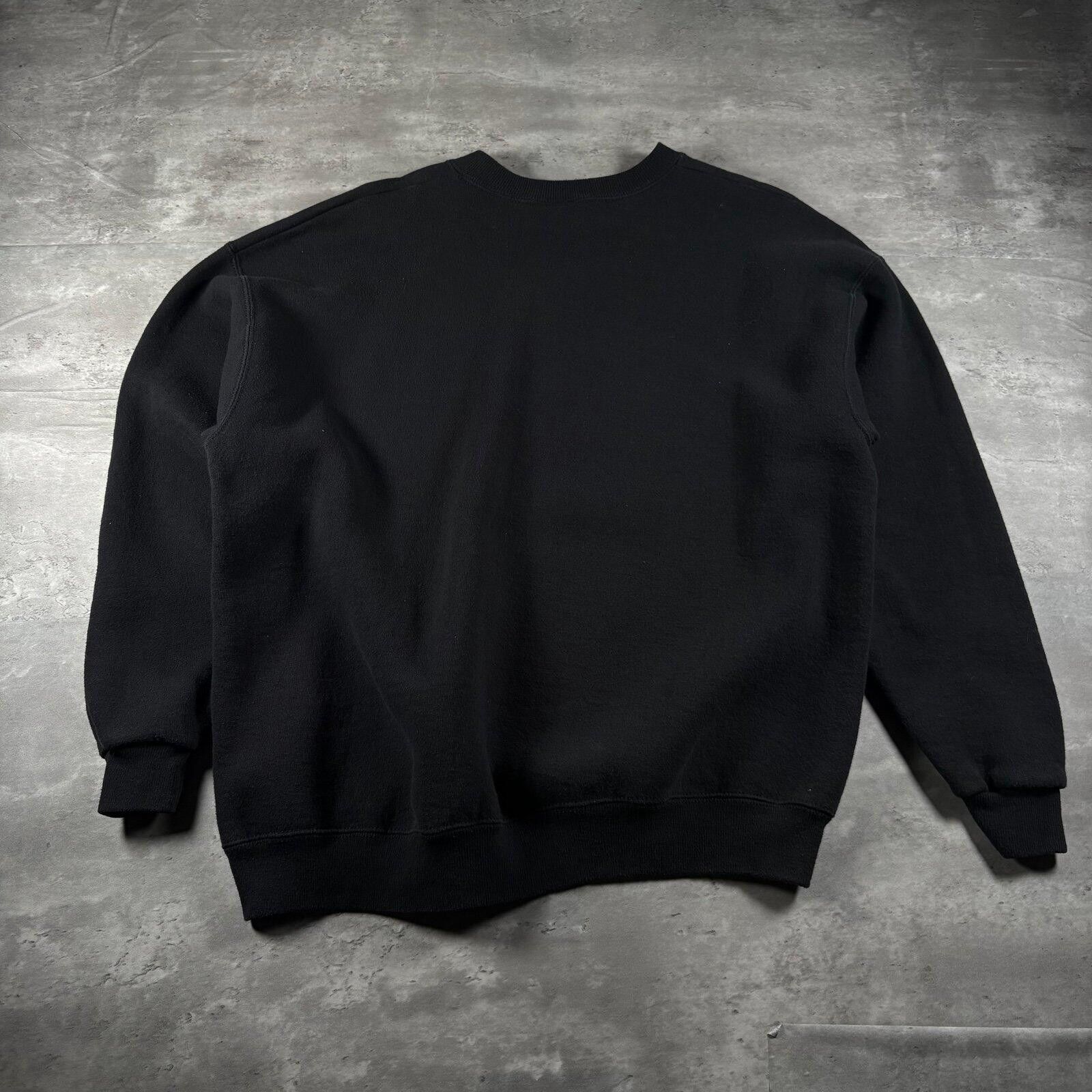 Tultex Vintage 80s black essential blank sweatshirt Size US XL / EU 56 / 4 - 4 Thumbnail