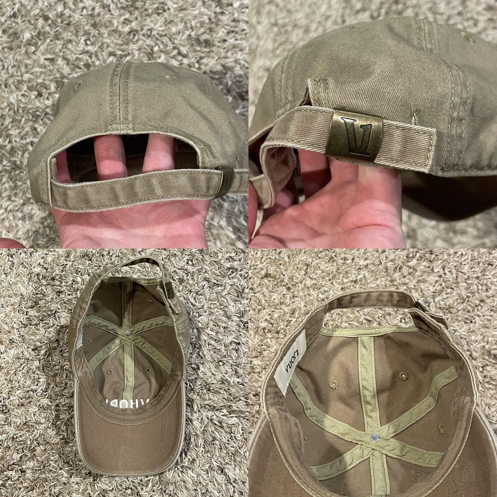 Vuori Vuori Baseball Cap One Size Tan Twill Logo Embroidered Casual Mens Hat Strap Back Adjustable Vintage No Size ONE SIZE - 8 Thumbnail