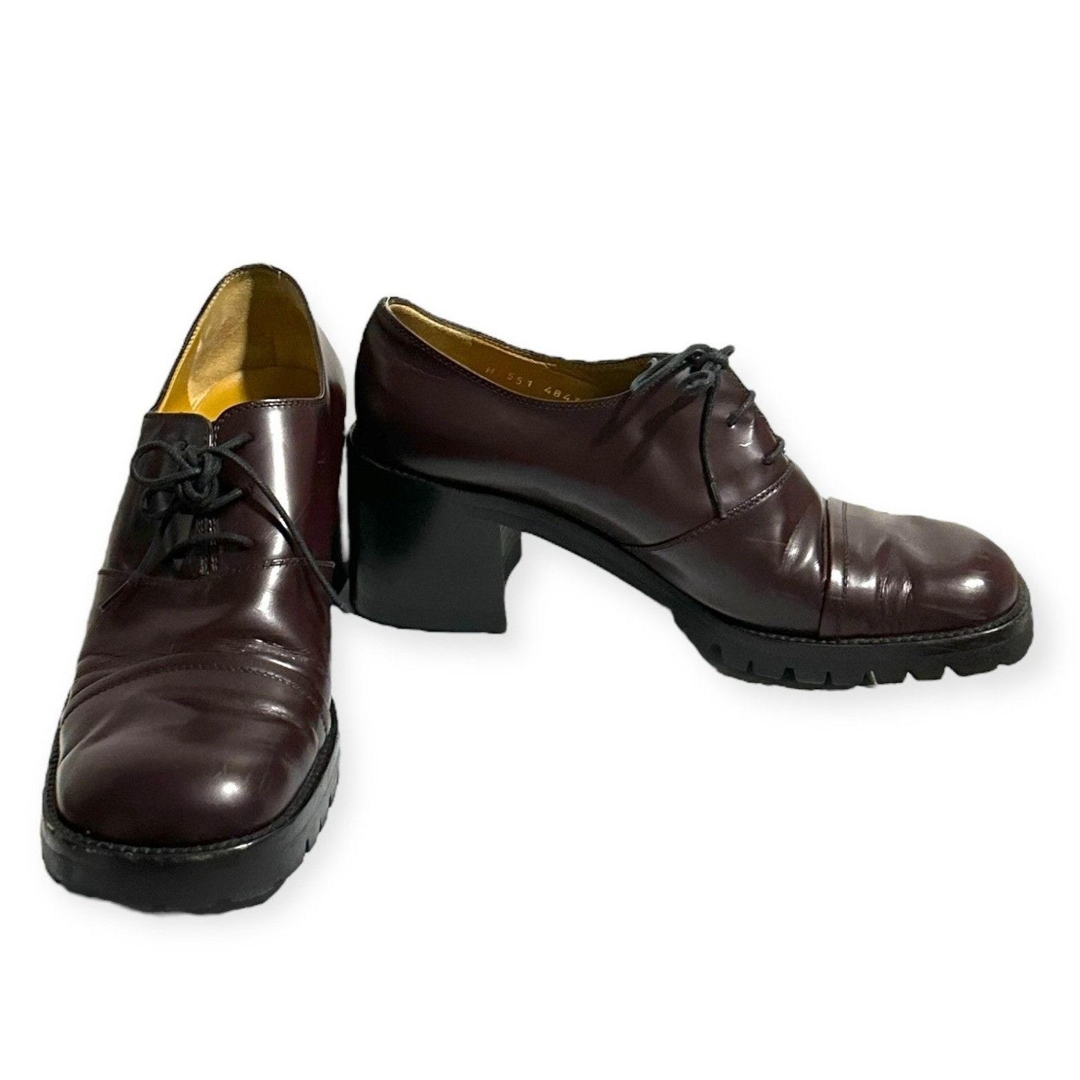 Sergio Rossi Sergio Rossi Women's Chunky Heel Lace Up Shoes, Size 38EU, Y Size US 8 / IT 38 - 5 Thumbnail