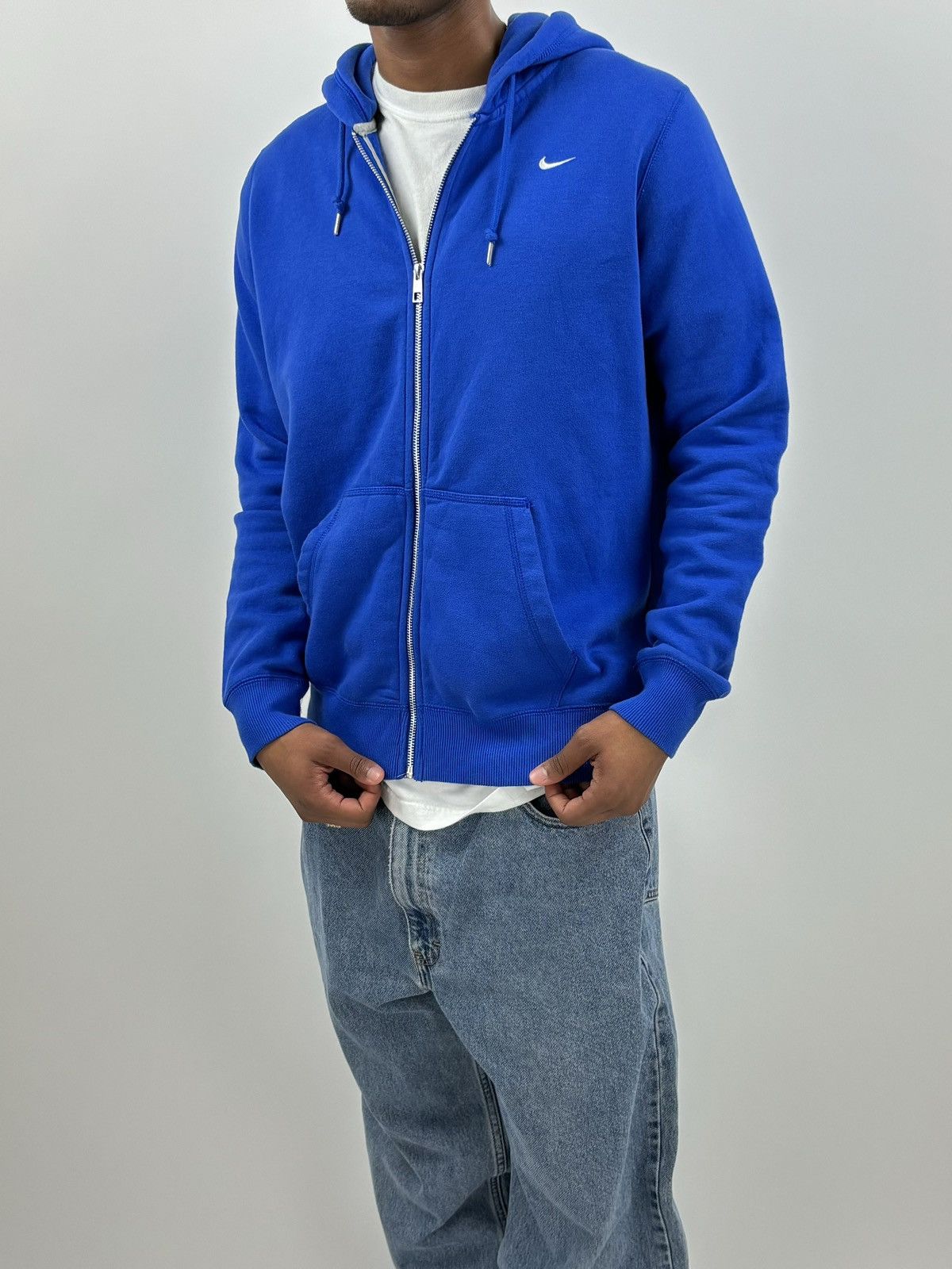 Nike × Vintage vintage Y2K NIKE Swoosh Zip-up jacket Size US XL / EU 56 / 4 - 4 Thumbnail