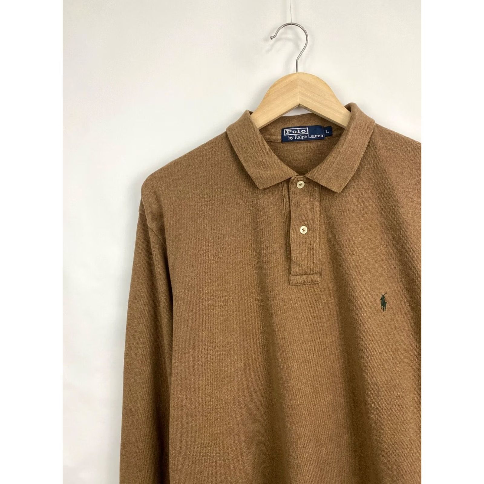 Ralph Lauren VINTAGE Ralph Lauren Polo Long Sleeve Shirt Men L Brown 90s Y2K Retro Rare Cap Style Size US L / EU 52-54 / 3 - 3 Thumbnail